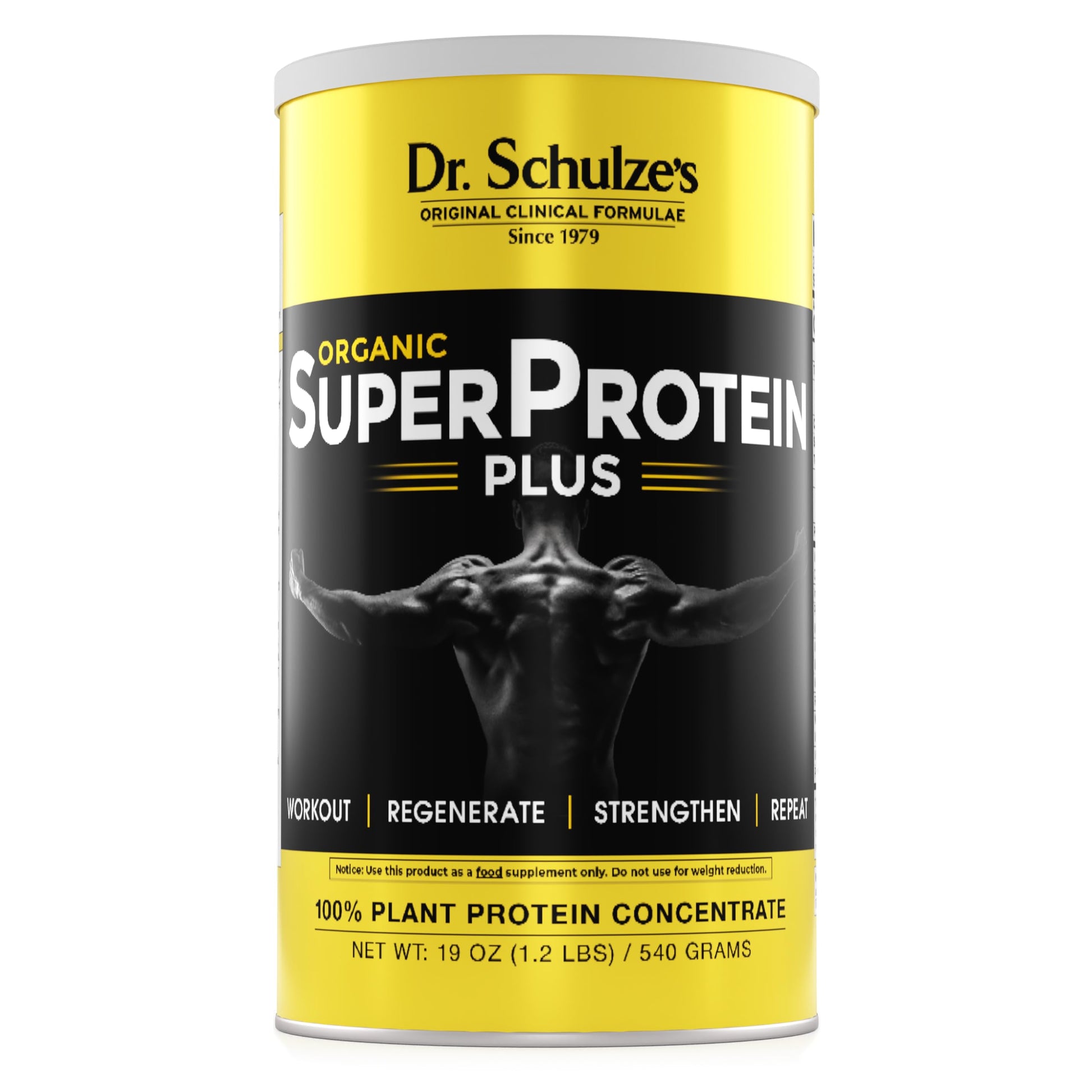Dr. Schulze's SuperProtein Plus - Plant-Based Protein Powder - Active Lifestyle Supplement - Supports Muscle Health - Drink Mix - Gluten-Free & Vegan - 19 oz (20 Servings) Dr. Schulze's buy supplements canada