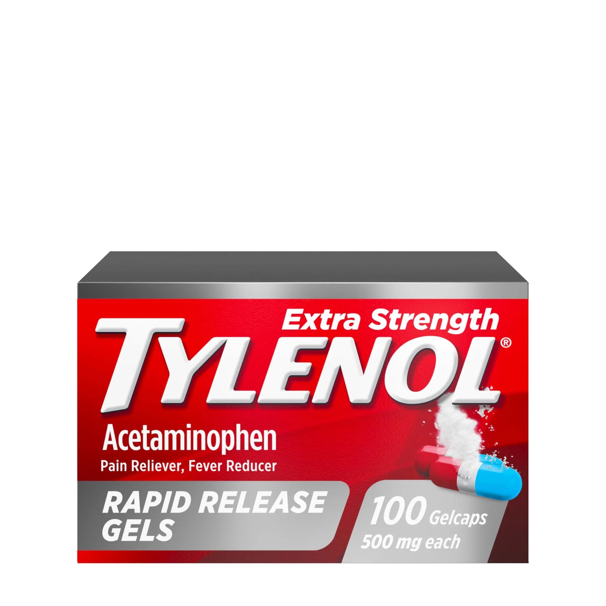 Tylenol Extra Strength Acetaminophen Rapid Release Gels, Fast, Strong Pain Relief, Fever Reducer, 500 mg Gelcaps with Laser‑Drilled Holes for Fast Release, OTC Medicine, 100 Count Tylenol buy supplements canada