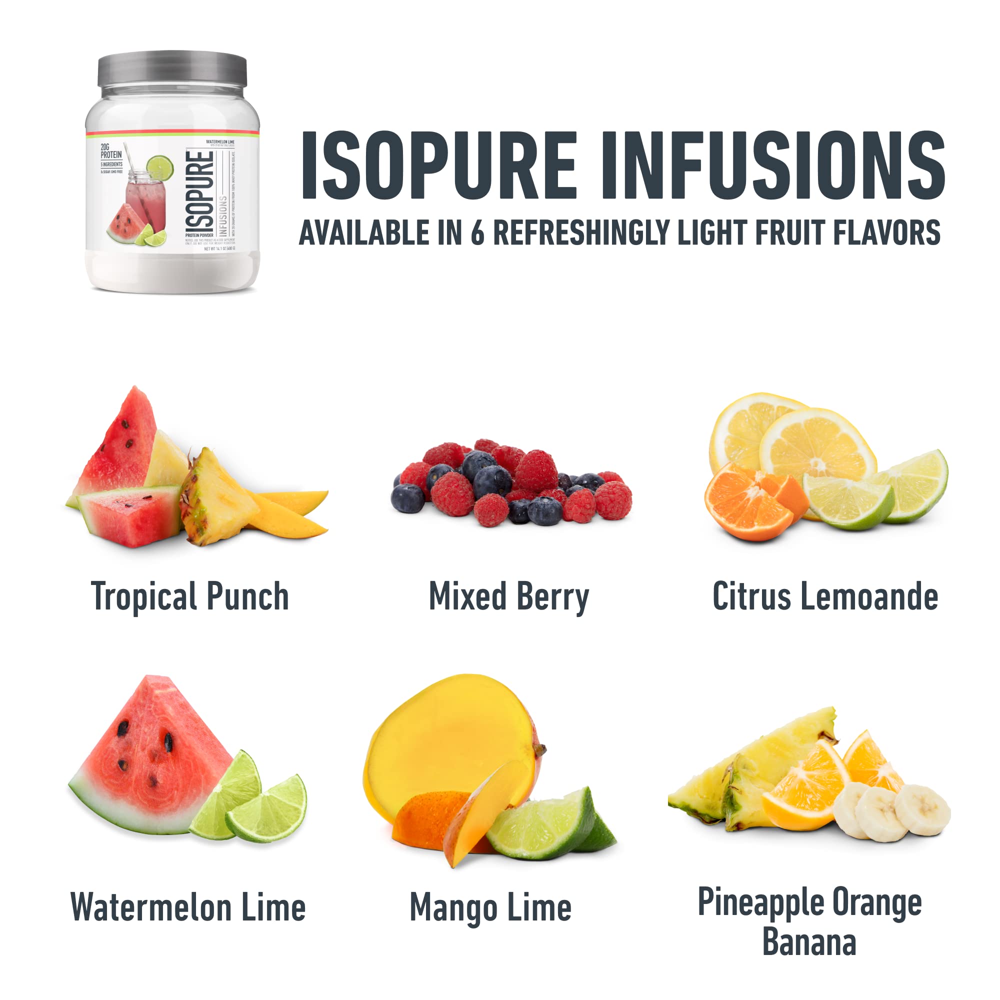 Isopure Protein Powder, Clear Whey Isolate Protein, Post Workout Recovery Drink Mix Isopure buy supplements canada