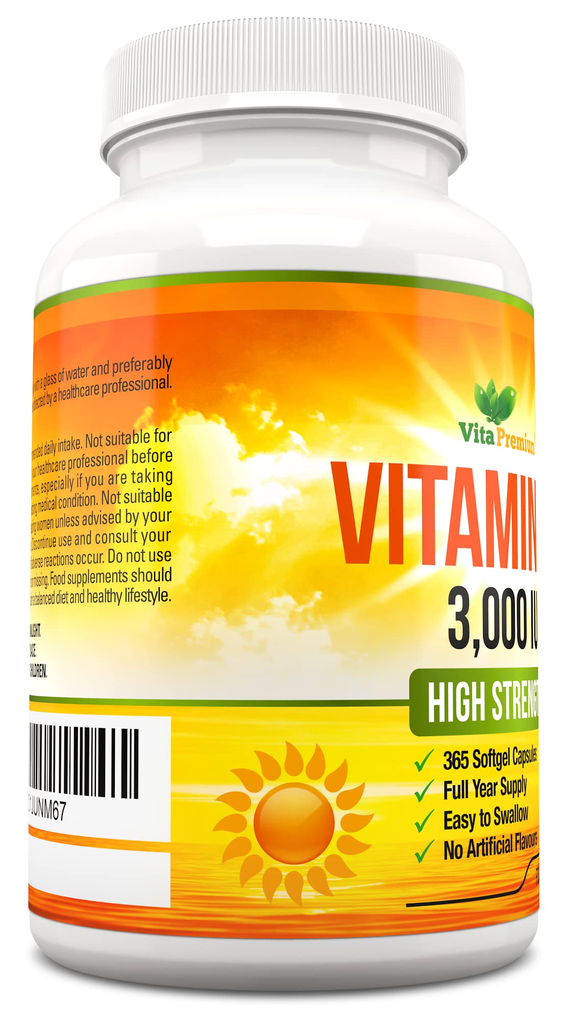 Vitamin D 3,000 IU, High Strength Vitamin D3 Supplement, 365 Easy to Swallow Softgels Vita Premium buy supplements canada
