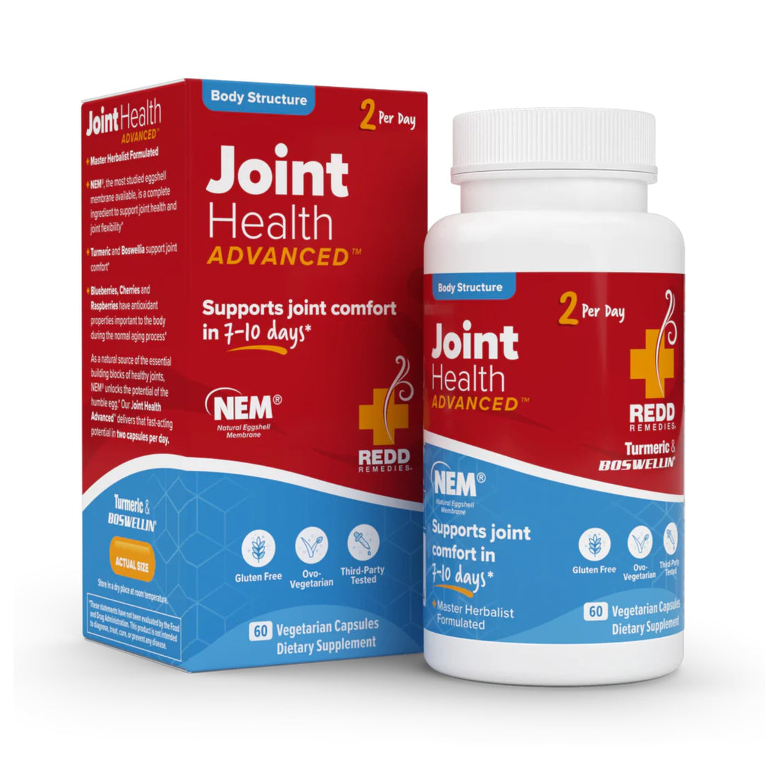 Redd Remedies, Joint Health Advanced, Helps Strengthen Connective Tissue and Cartilage, Fast-Acting Comfort with Boswellia Serrata and Turmeric, 60 Vegetarian Capsules Redd Remedies buy supplements canada