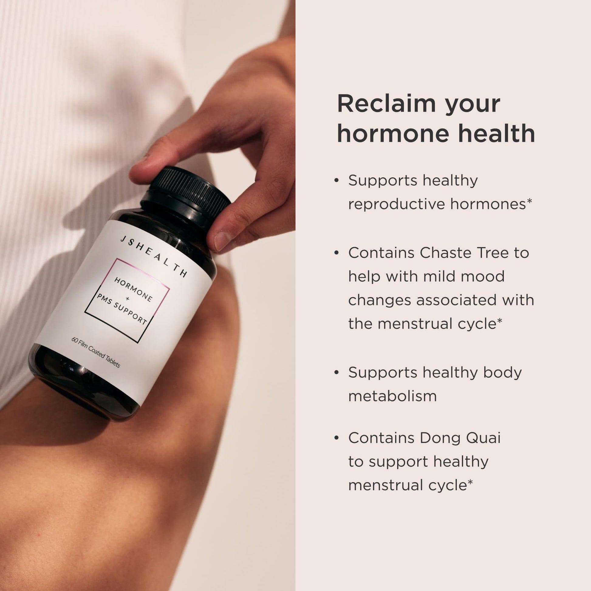 JSHealth Vitamins Hormone Balance for Women and PMS Support Supplement - Premenstrual Symptom Relief with Vitamins B3, B6 & Magnesium (60) JSHealth buy supplements canada