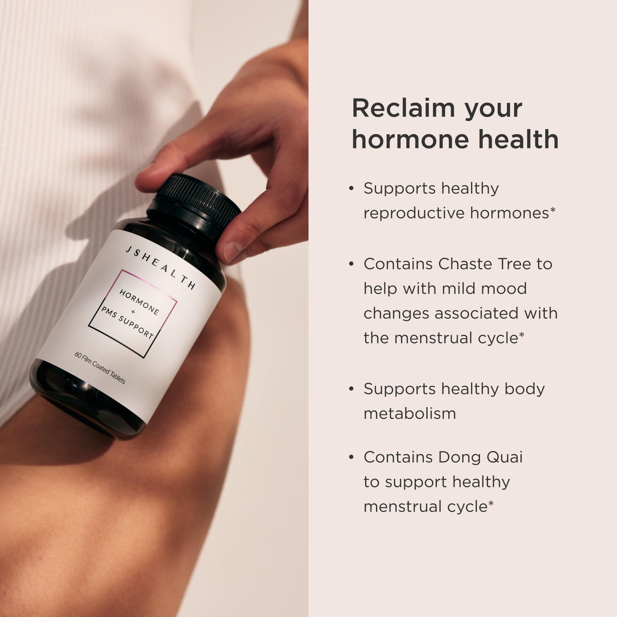 JSHealth Vitamins Hormone Balance for Women and PMS Support Supplement - Premenstrual Symptom Relief with Vitamins B3, B6 & Magnesium (60) JSHealth buy supplements canada