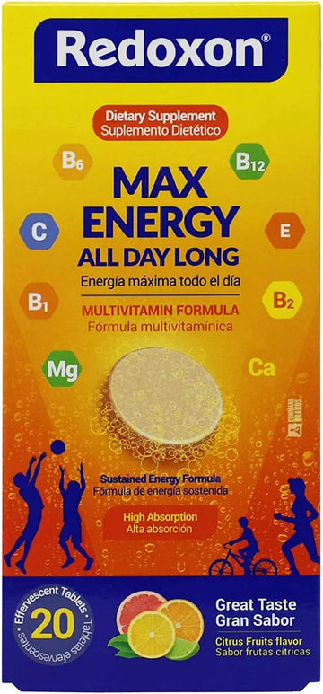 Redoxon Max Energy, Helps Support Inmune System, Citrus Flavor, 20 Effervescent Tablets, 2.82 Oz, Box Redoxon buy supplements canada