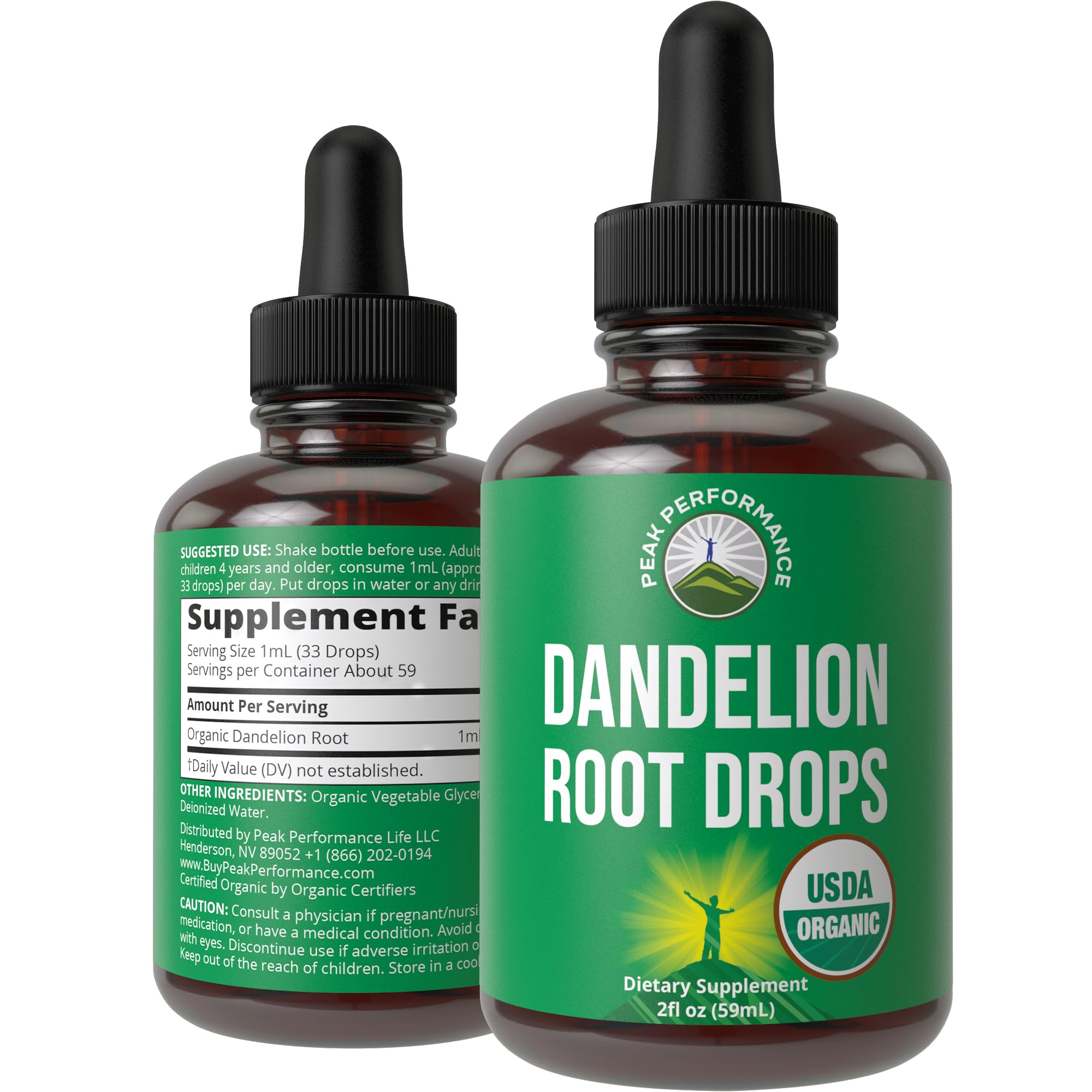 Dandelion Root Extract. USDA Organic Vegan Herbal Liquid Tincture Dandelions Supplement for Women and Men. Leaf Tonic for Immune, Liver, Gut Health. Zero Sugar, Gluten Free Supplements Not Capsules Peak Performance buy supplements canada