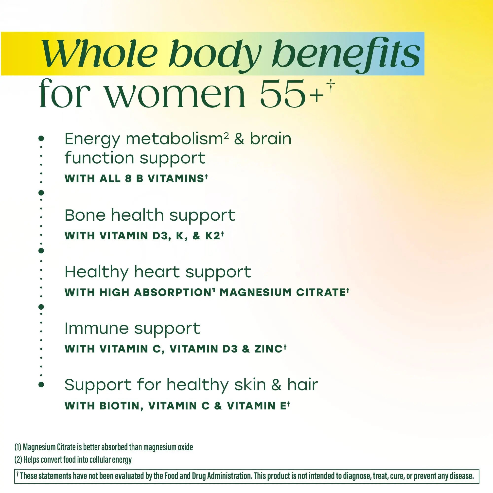 MegaFood Whole Body 55+ Womens Multivitamin - Multivitamin for Women - Vitamin D3 K2, Magnesium Citrate, Biotin & Folate - Bone Health MegaFood buy supplements canada