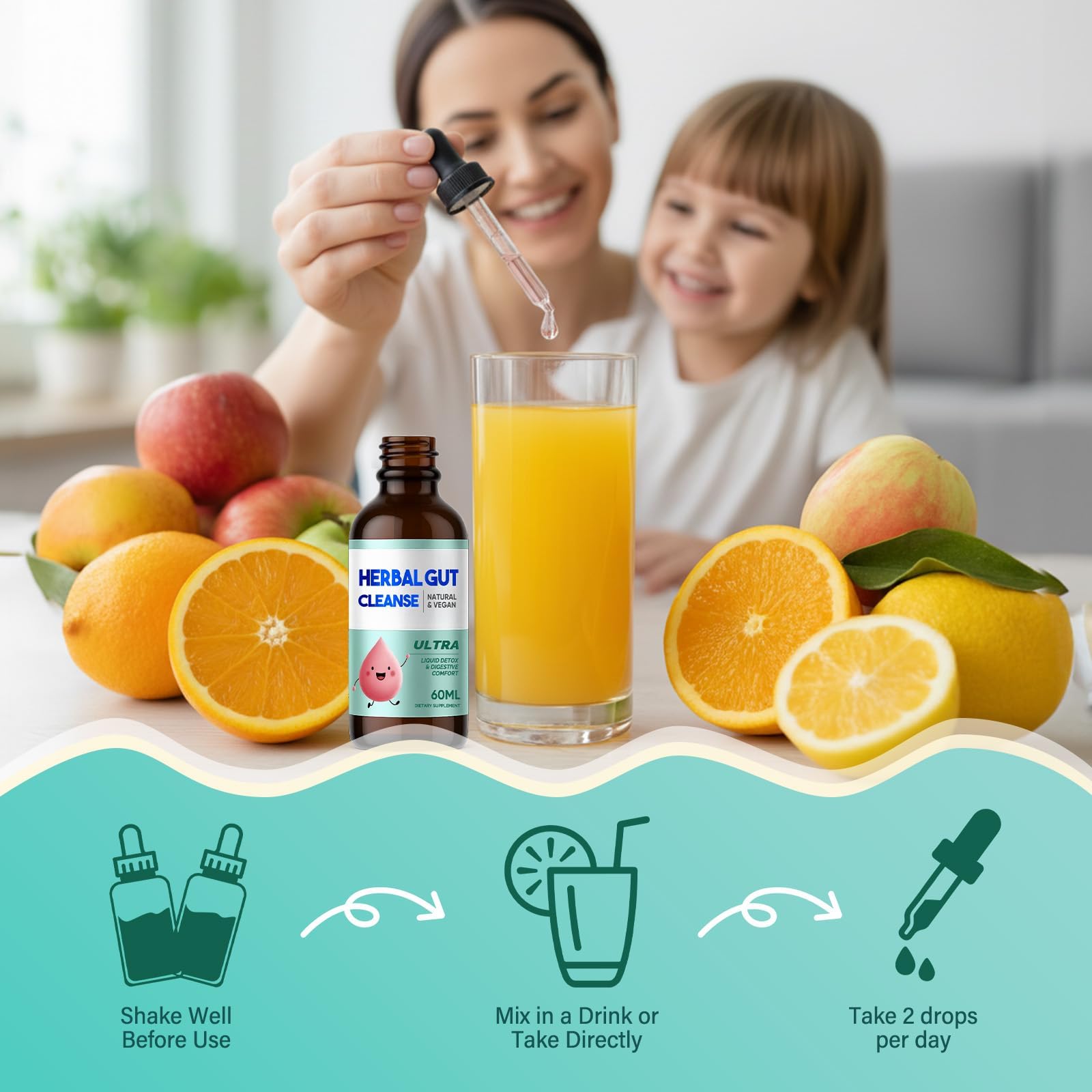 Kids Herbal Gut Cleanse Drops, Parasite Cleanse for Humans Liquid with Wormwood, Black Walnut & Probiotics, Supports Digestive & Overall Gut Health for Children (2 oz) HerbX buy supplements canada