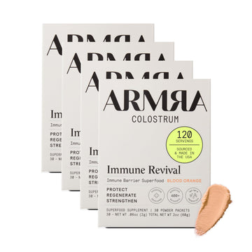 ARMRA Colostrum™ Premium Powder, Grass Fed, Gut Health Bloating Immunity Skin & Hair, Contains 400+ Bioactive Nutrients, Potent Bioavailable, Keto, Gluten & Fat Free (Blood Orange 30｜Blood Orange 60) ARMRA buy supplements canada