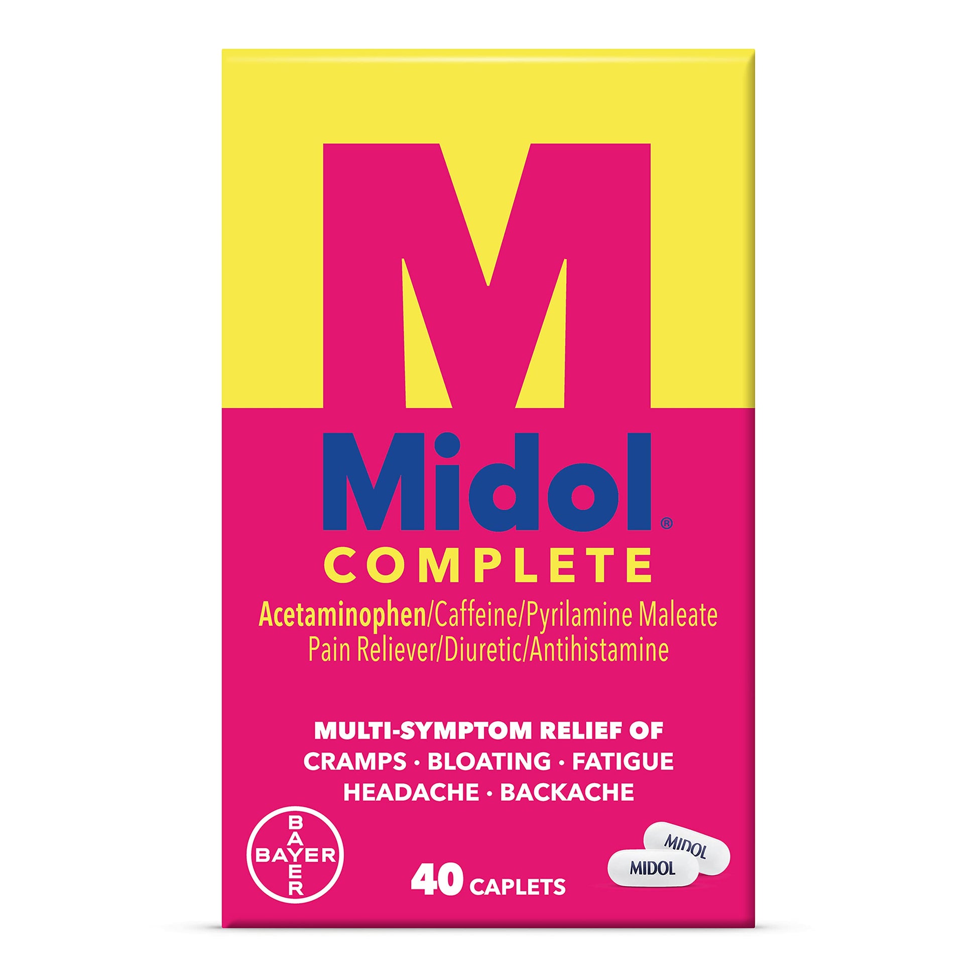 Midol Complete Menstrual Pain Relief Caplets, 40 Count - Provides Cramp, Headache, and Bloating Relief Midol buy supplements canada