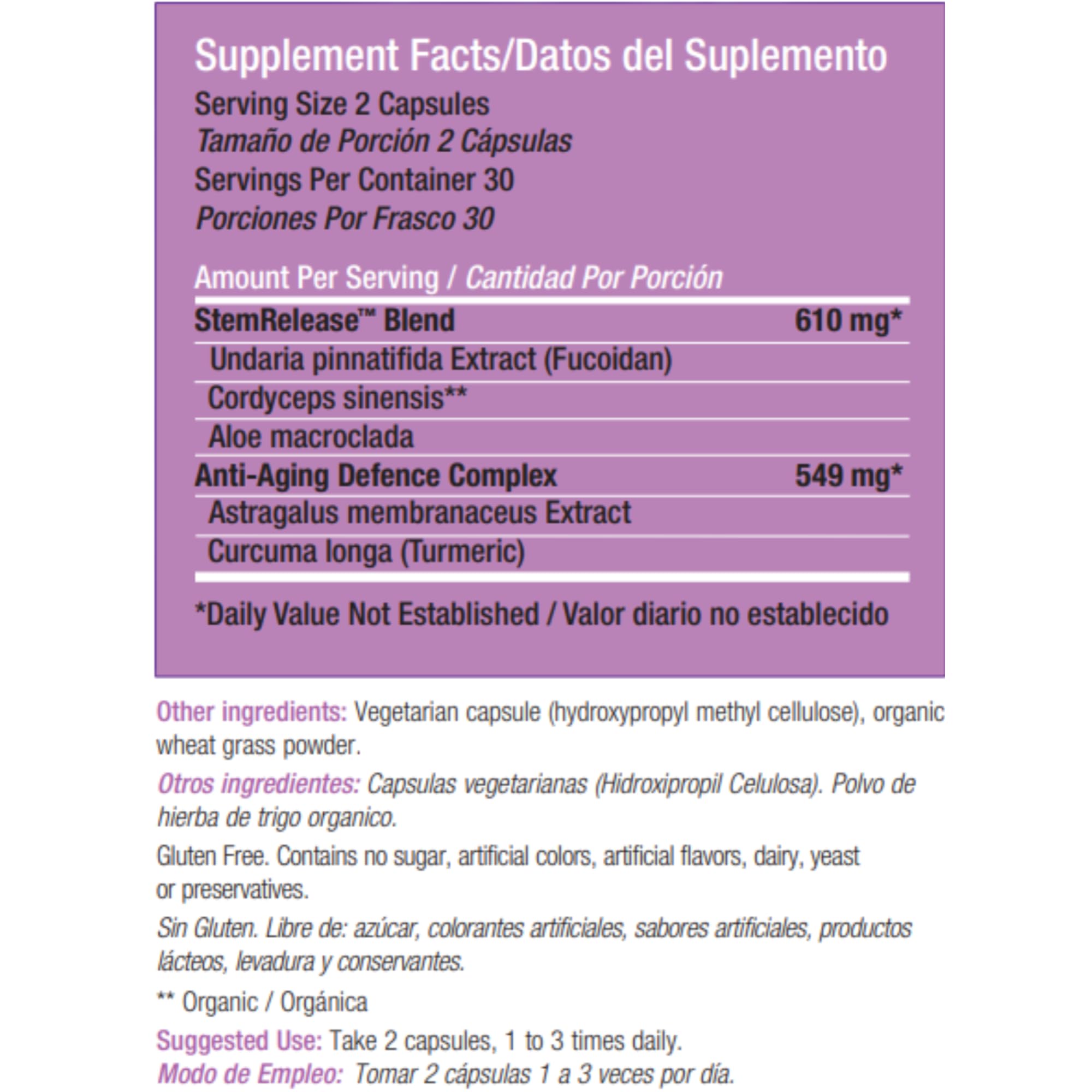Stemtech Stemrelease3 Cutting-Edge Stem Cell Nutrition for Natural Renewal and Youthful Vitality, Exclusive Blend for Enhanced Telomere Health, 60 Capsules StemTech buy supplements canada