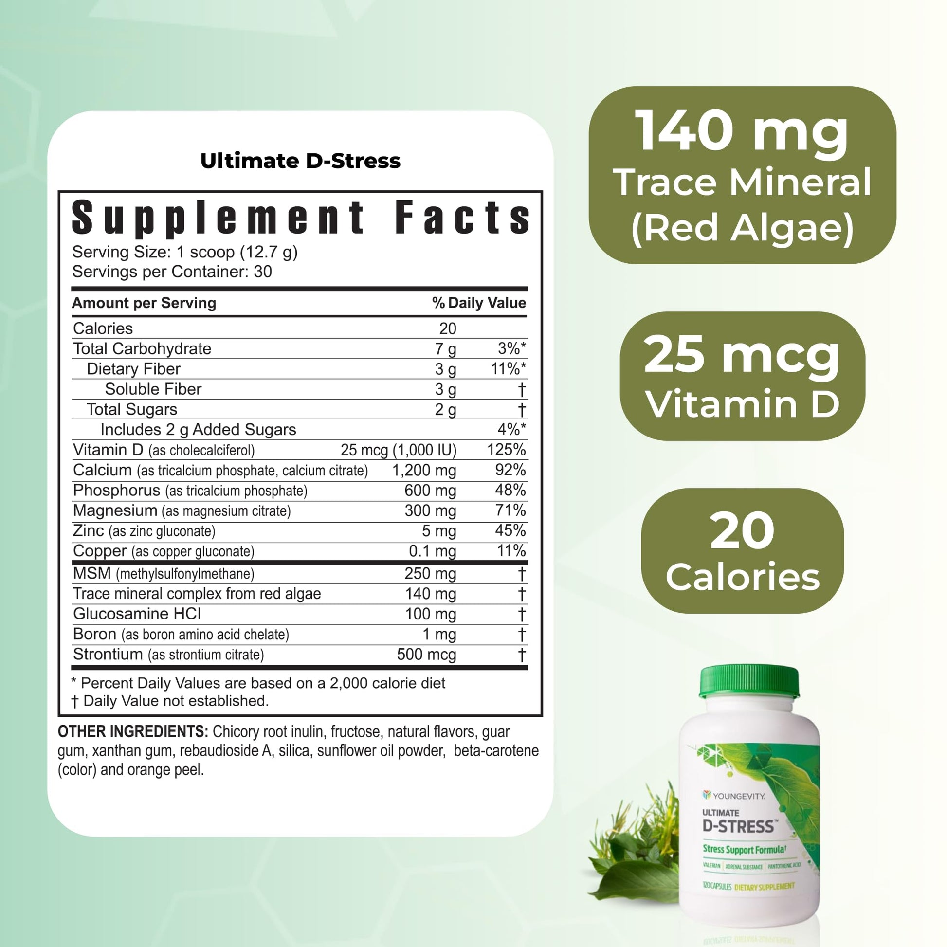 Youngevity Ultimate D-Stress™ – Natural Stress Relief Supplement with Magnesium, Valerian Root Extract, and B Vitamins – Supports Adrenal Health and Nervous System – 120 Capsules Youngevity buy supplements canada
