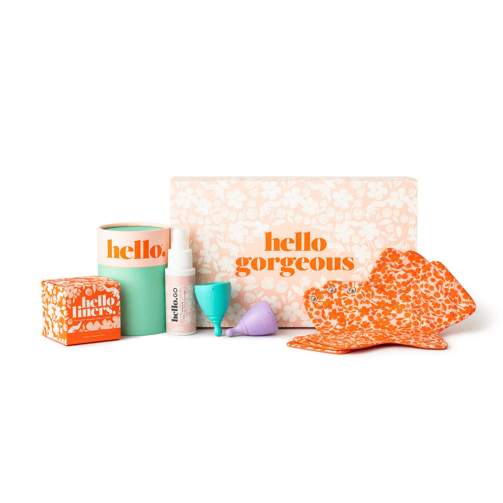 The Hello Starter Pack (Double Box XS/SM + 3-Pack Liners + Spray) 1 ea THE HELLO CUP buy supplements canada