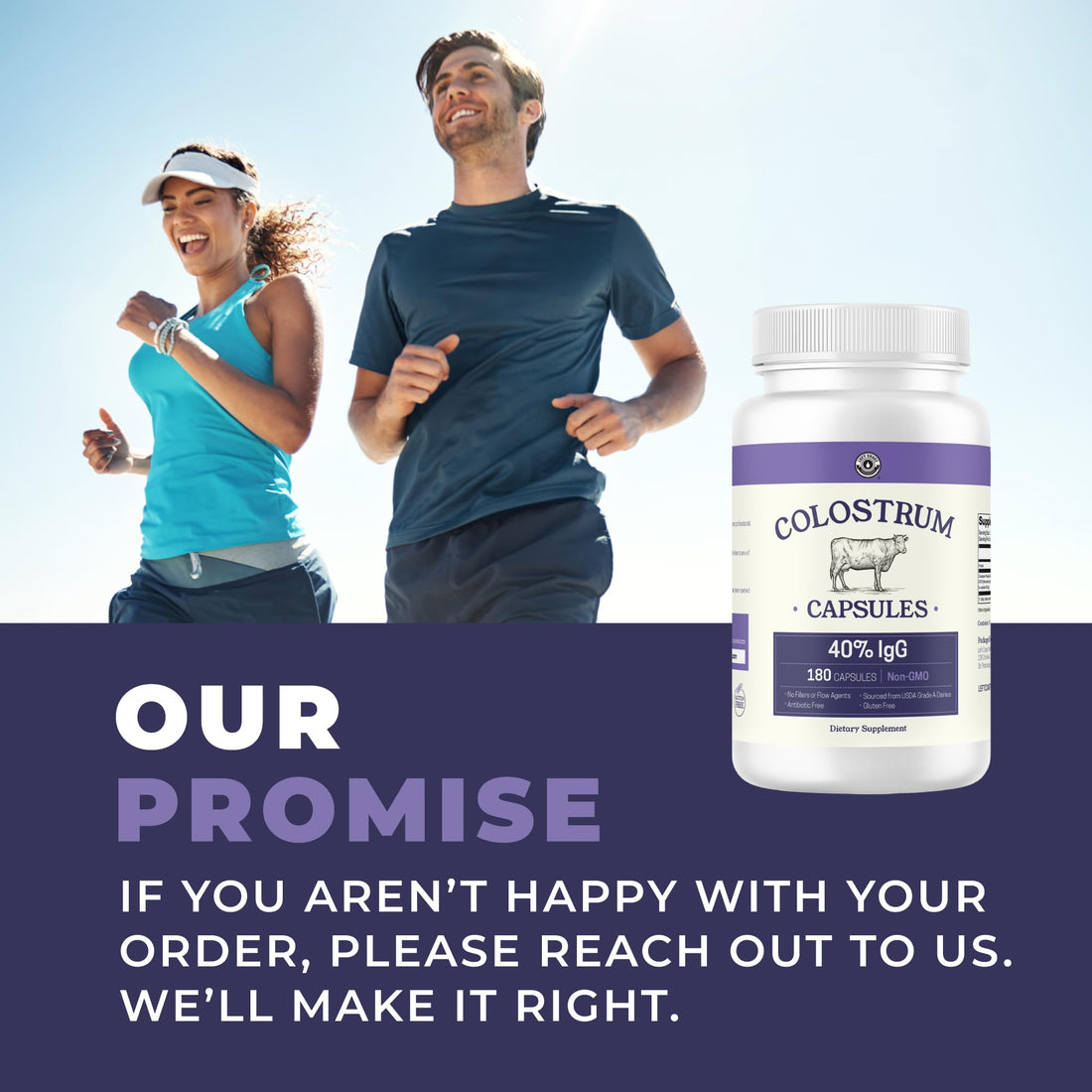 180ct Colostrum Capsules 40% IgG - USA Sourced Bovine Colostrum Powder Left Coast Performance buy supplements canada