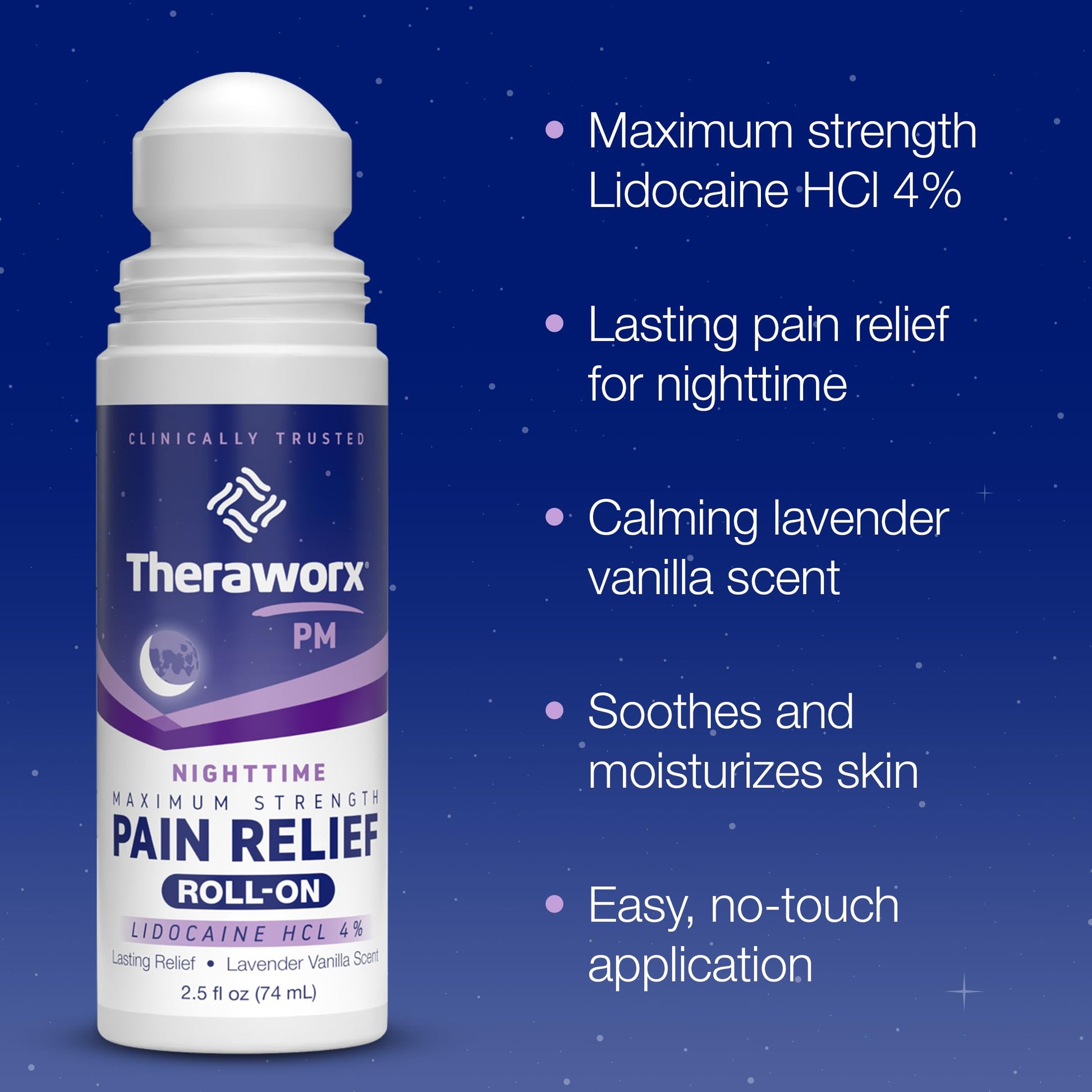 Theraworx Nighttime Maximum Strength Pain Relief Roll-on with Lidocaine – 2.5 oz - 2 Count Theraworx buy supplements canada