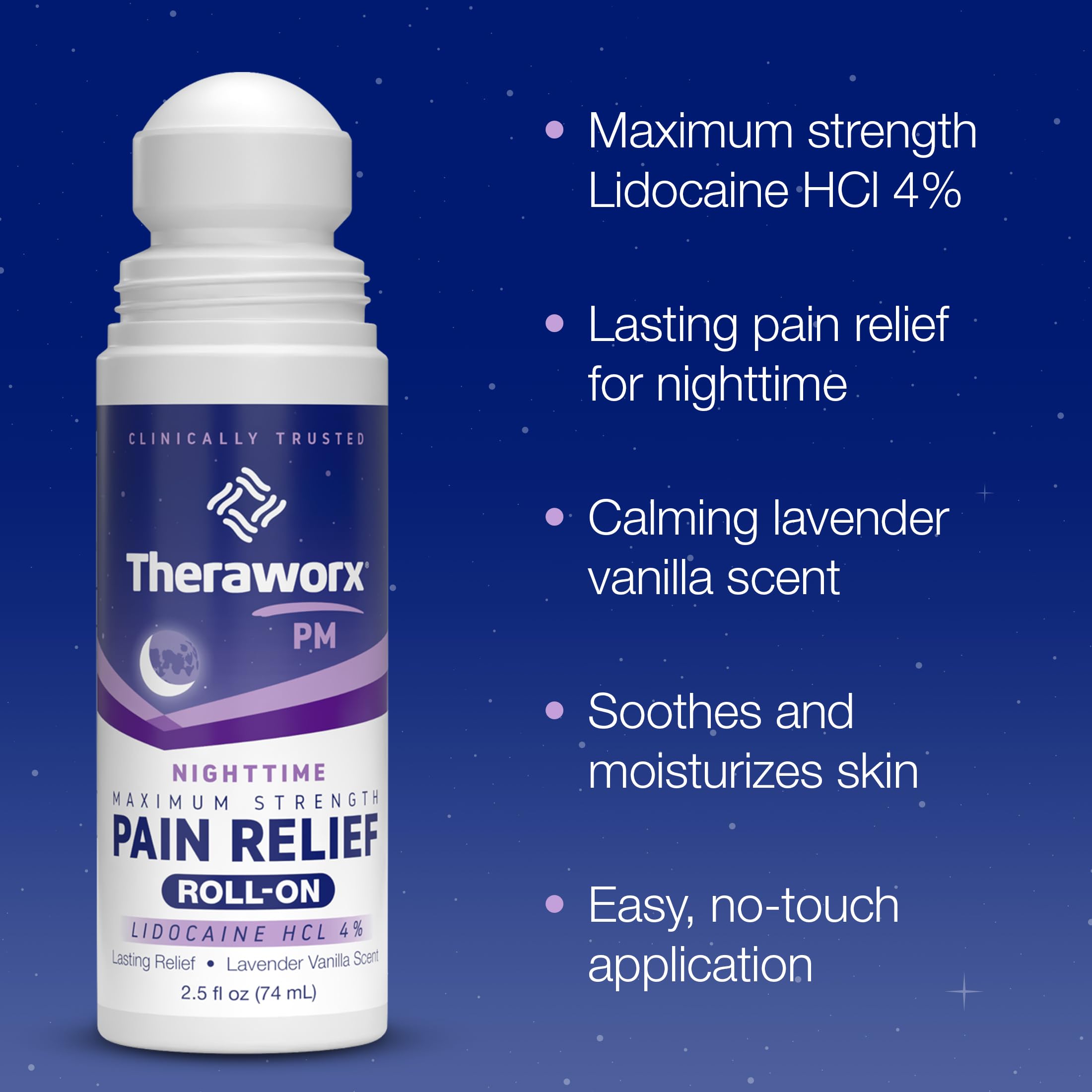 Theraworx Nighttime Maximum Strength Pain Relief Roll-on with Lidocaine – 2.5 oz - 2 Count Theraworx buy supplements canada