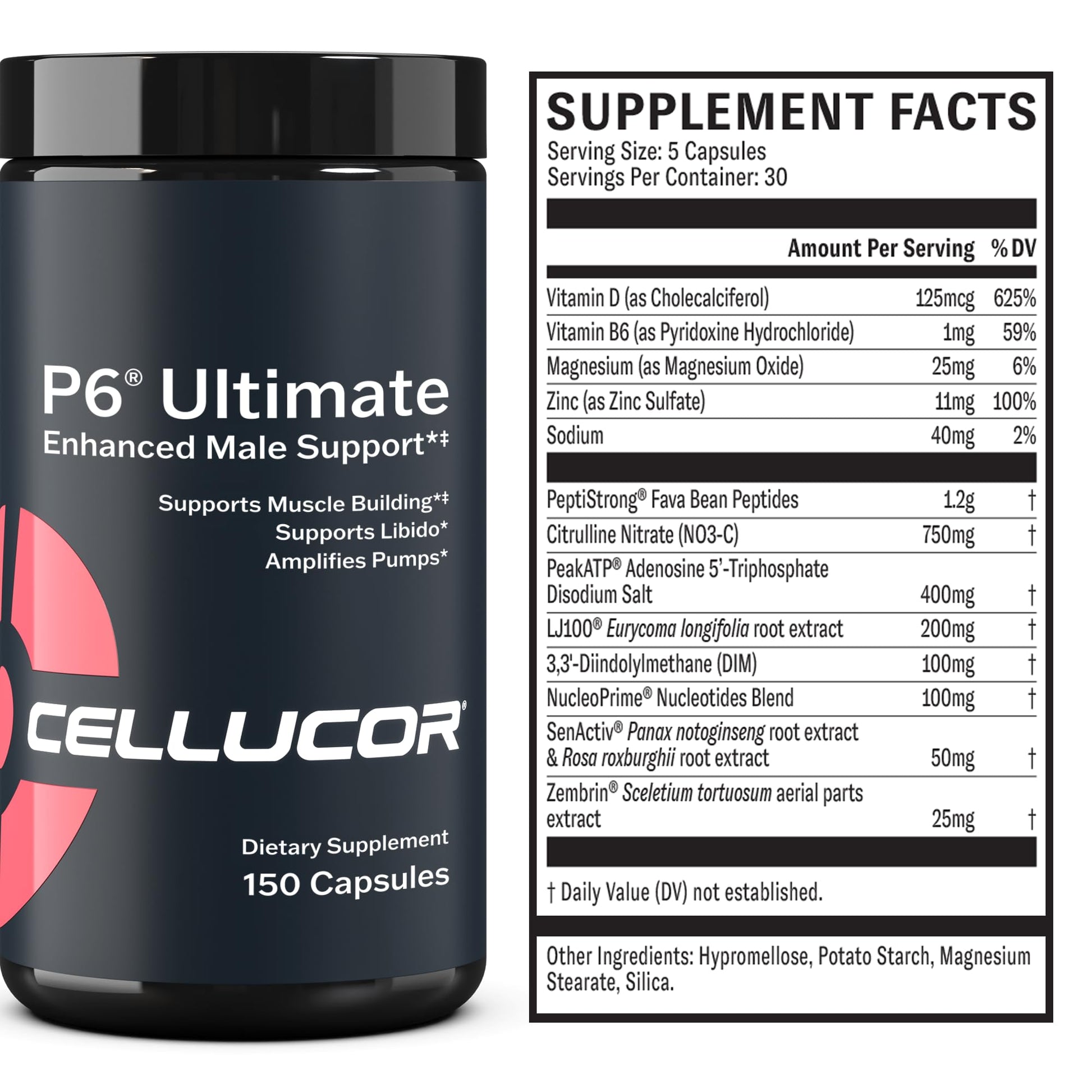 Cellucor P6 Ultimate - Enhanced Support for Men | Supports Muscle Growth & Strength Cellucor buy supplements canada
