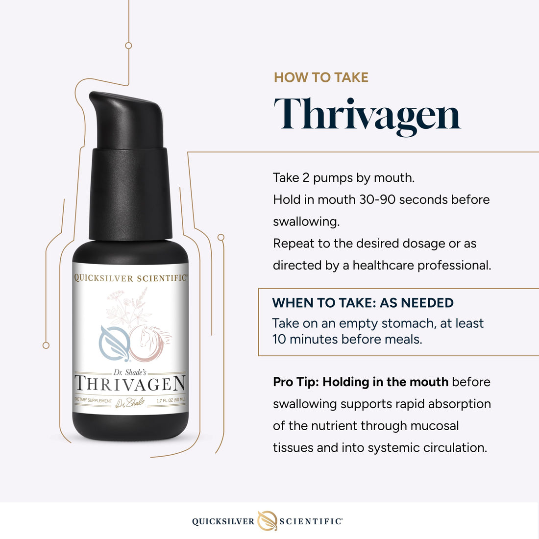 Quicksilver Scientific Thrivagen - Women's Health Supplement with 15 Energy, Hormone Balance & Adrenal Support Botanicals - Adaptogenic Herbs with Shatavari, Rhodiola & Maca Root (1.7oz / 50ml) Quicksilver Scientific buy supplements canada