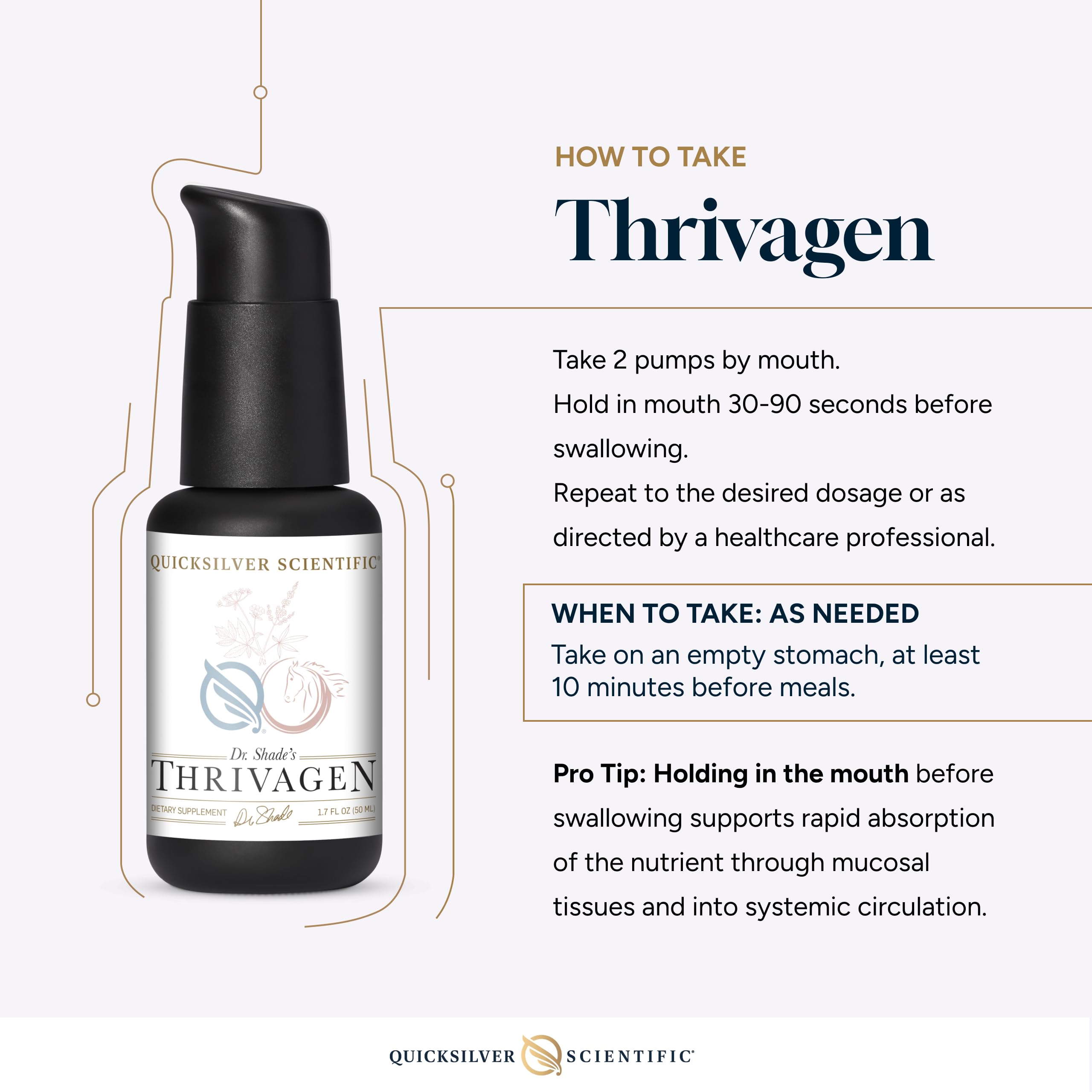 Quicksilver Scientific Thrivagen - Women's Health Supplement with 15 Energy, Hormone Balance & Adrenal Support Botanicals - Adaptogenic Herbs with Shatavari, Rhodiola & Maca Root (1.7oz / 50ml) Quicksilver Scientific buy supplements canada