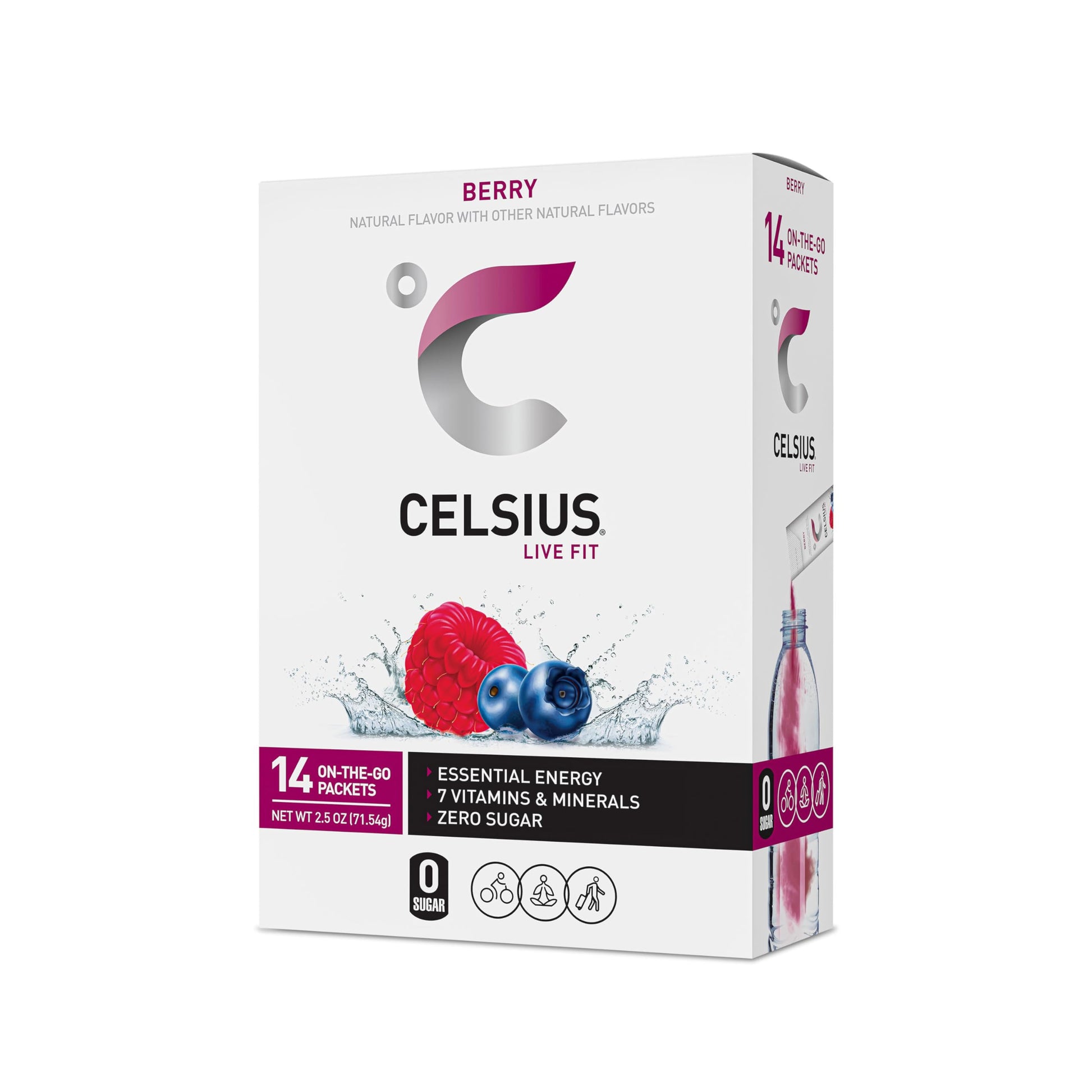 CELSIUS On-the-Go Powder Stick Packs, Zero Sugar (14 Sticks per Pack), Berry, 2.5 Ounce CELSIUS buy supplements canada