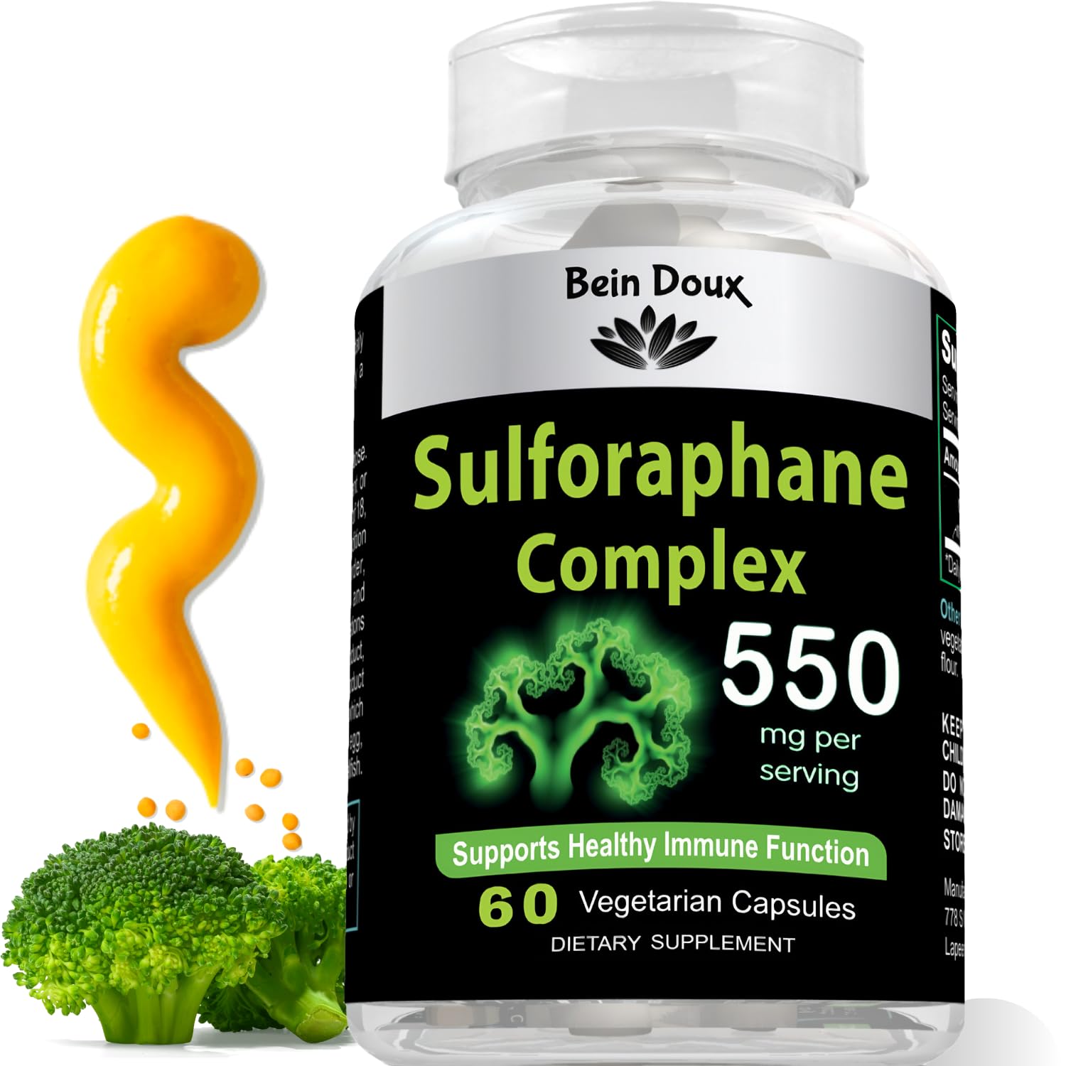 550mg Sulforaphane Supplement with Glucoraphanin and Myrosinase | Broccoli Supplemen BEIN DOUX buy supplements canada