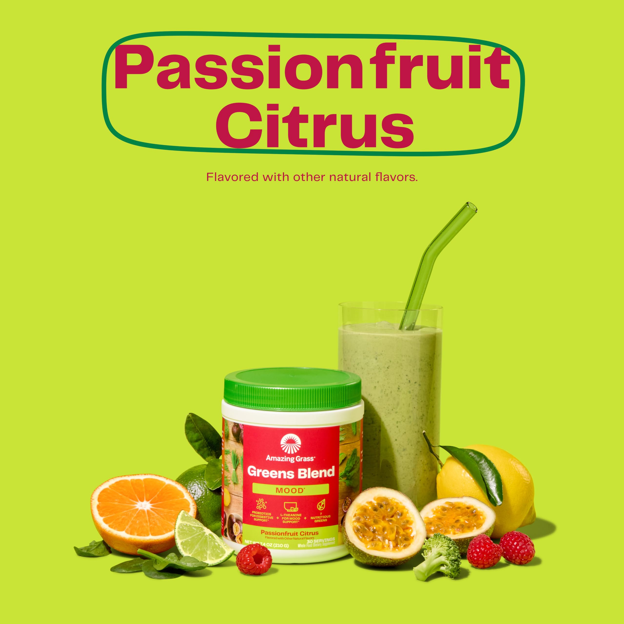 Amazing Grass Greens Blend Mood: Super Greens Powder Smoothie Mix for Mood, Relaxat Amazing Grass buy supplements canada