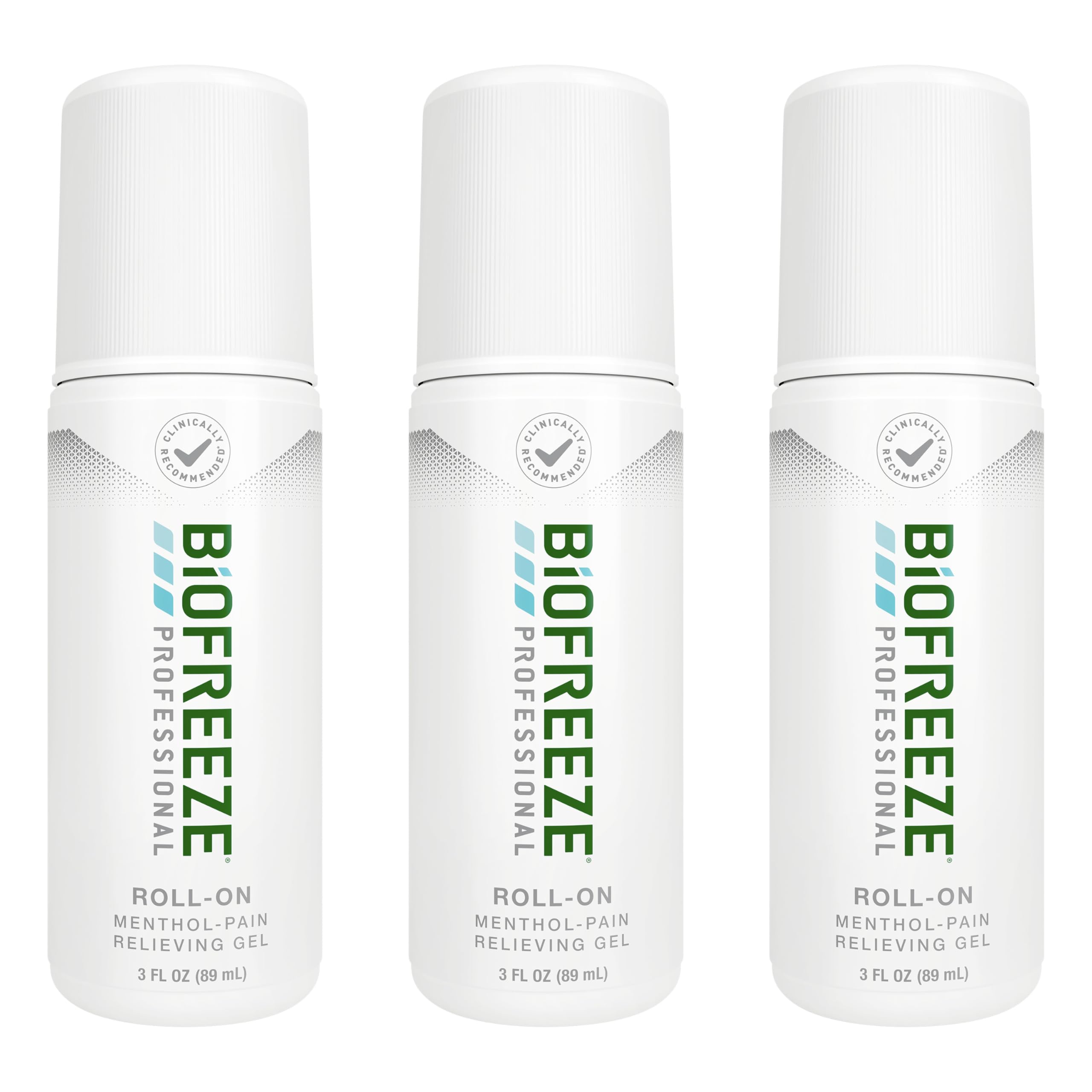 Biofreeze Professional Pain Relief Roll On, Travel Size Arthritis Discomfort Reliever, Fast Acting & Long Lasting Formula, Cooling Menthol Gel 3 Fl Oz (Pack of 3) Biofreeze buy supplements canada