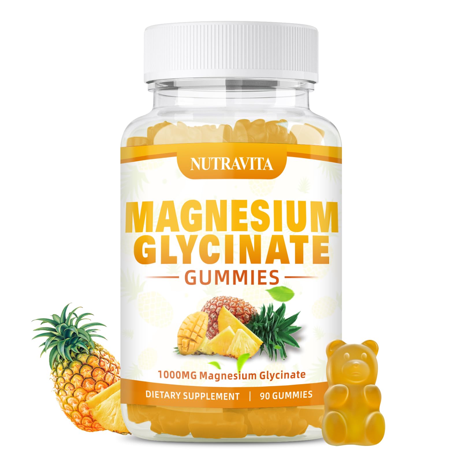 Magnesium Glycinate Gummies 1000mg with Magnesium L-Threonate,Chelated Magnesium Potassium Complex Supplement with VitD, B6, CoQ10, Calcium,Supports for Memory, Calm, Nutravita buy supplements canada