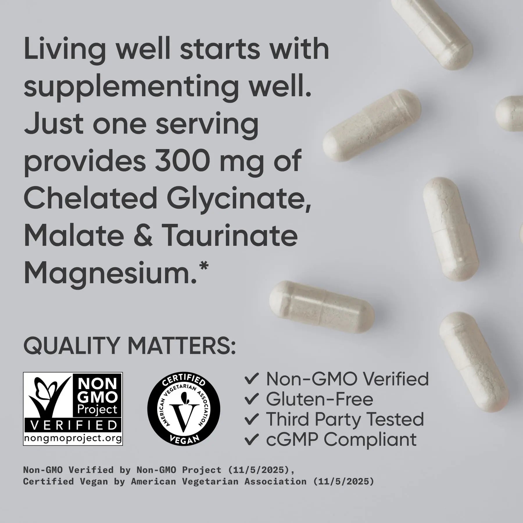 Sports Research® Chelated Triple Magnesium Complex with Glycinate, Taurinate & Malate (Chelamax®) for Enhanced Bioavailability* - 300 mg per Serving, Non-GMO, Certified Vegan, 120 Veggie Capsules Sports Research buy supplements canada