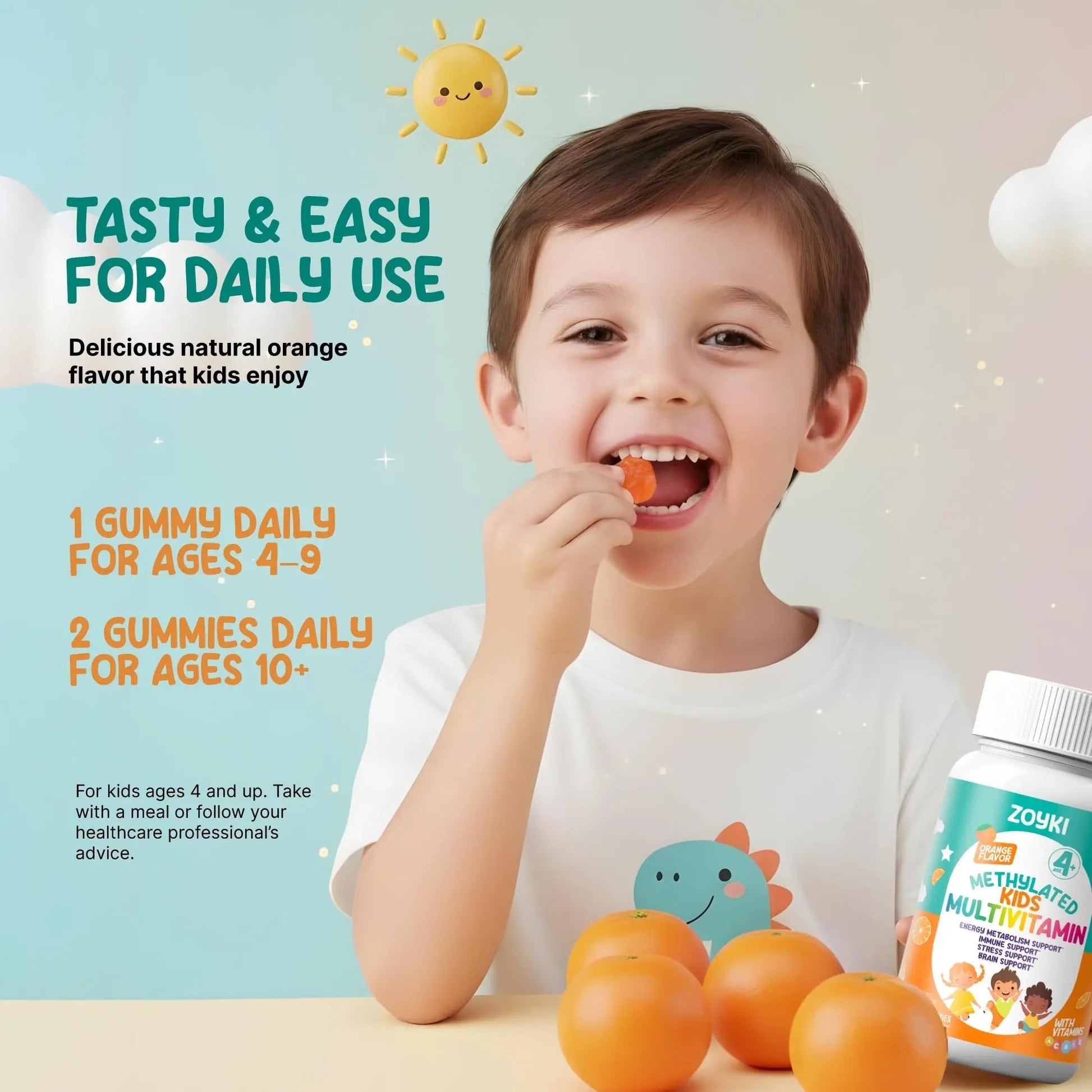 Zoyki Methylated Multivitamin Gummies for Kids - Children’s MTHFR Support Supplement with B Complex 5-MTHF Folate (L-Methylfolate) Zoyki buy supplements canada