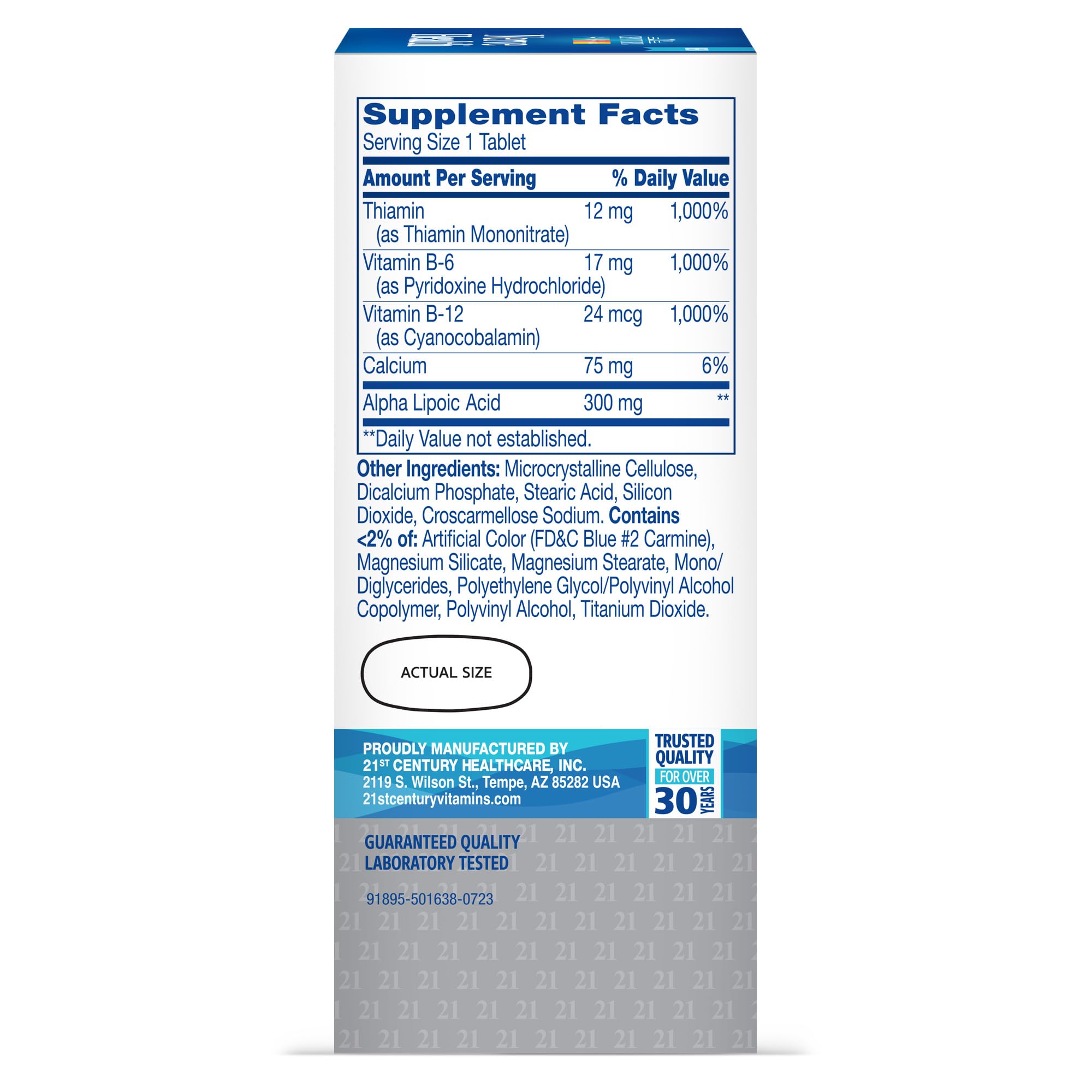 21st Century Nerve Health Tablets (30 Count), Alpha Lipoic Acid 300mg, B1, B6, & B12 Vitamins for Nerve Function Support, Antioxidant ALA Supplement, Gluten Free. Non-GMO, & Vegan 21st Century buy supplements canada