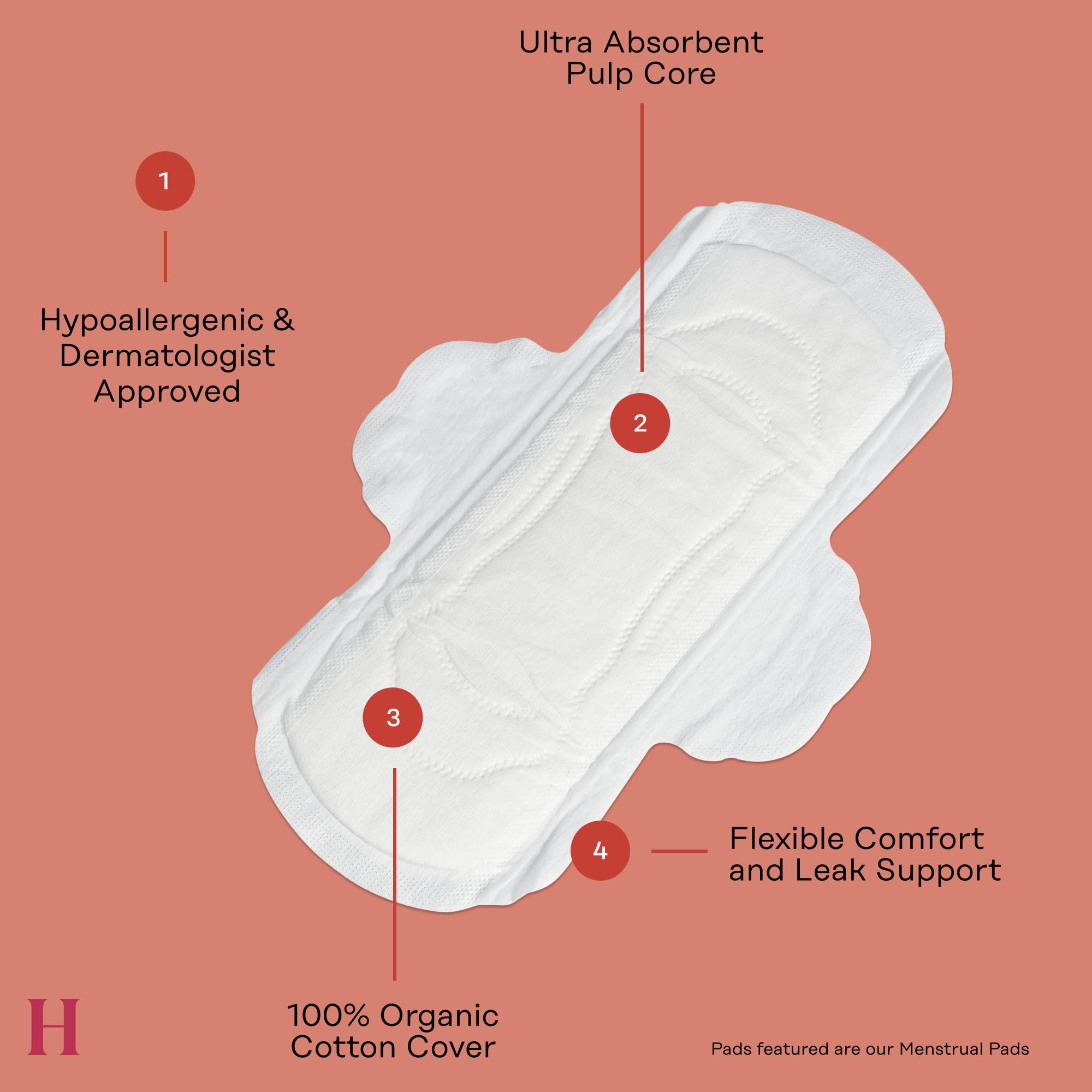 The Honey Pot Company - Non-Herbal Regular Flow Pads with Wings - Organic Pads for Women The Honey Pot Company buy supplements canada