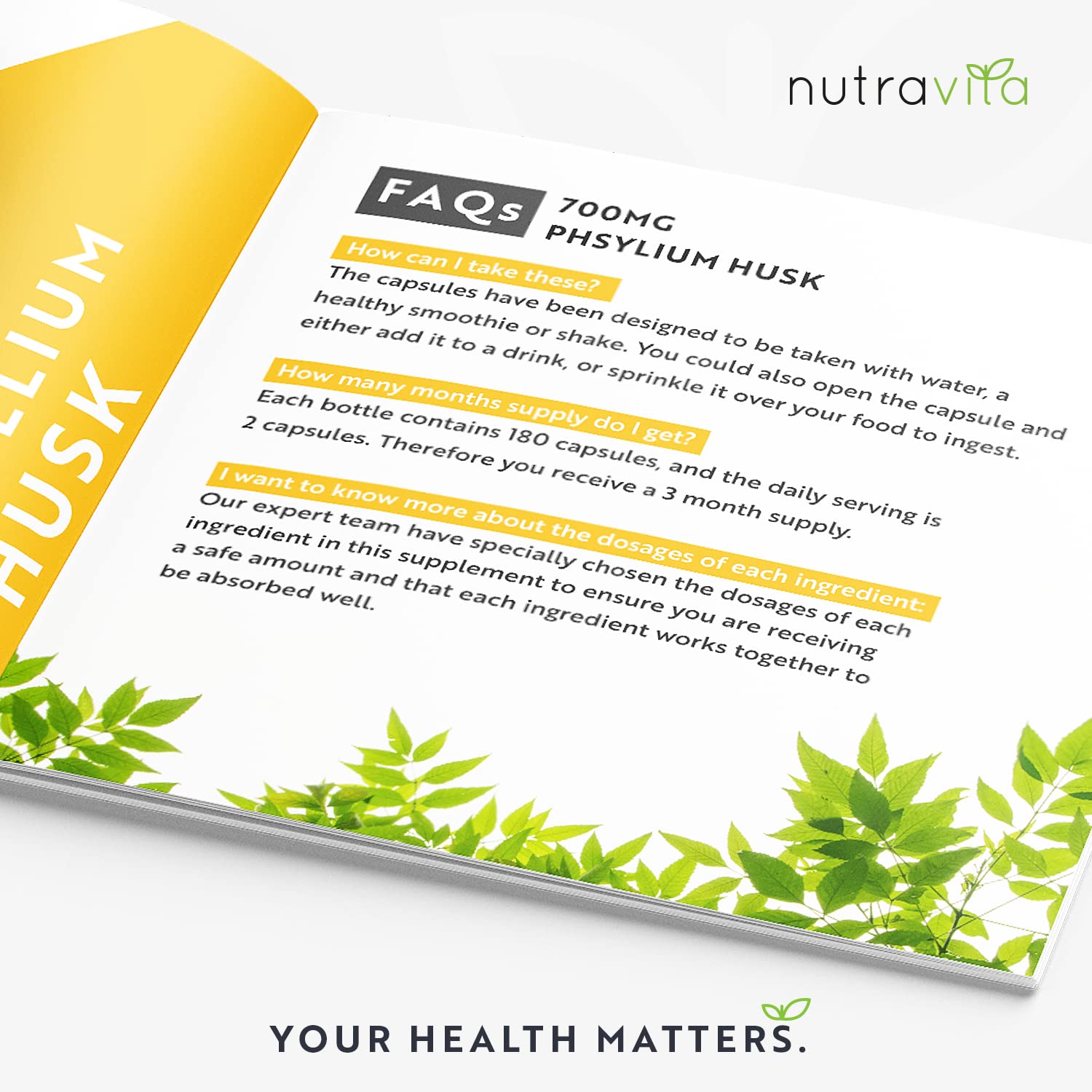 Psyllium Husks Fibre Supplement – 1400mg per Serving – Naturally High in Soluble Fibre Nutravita buy supplements canada