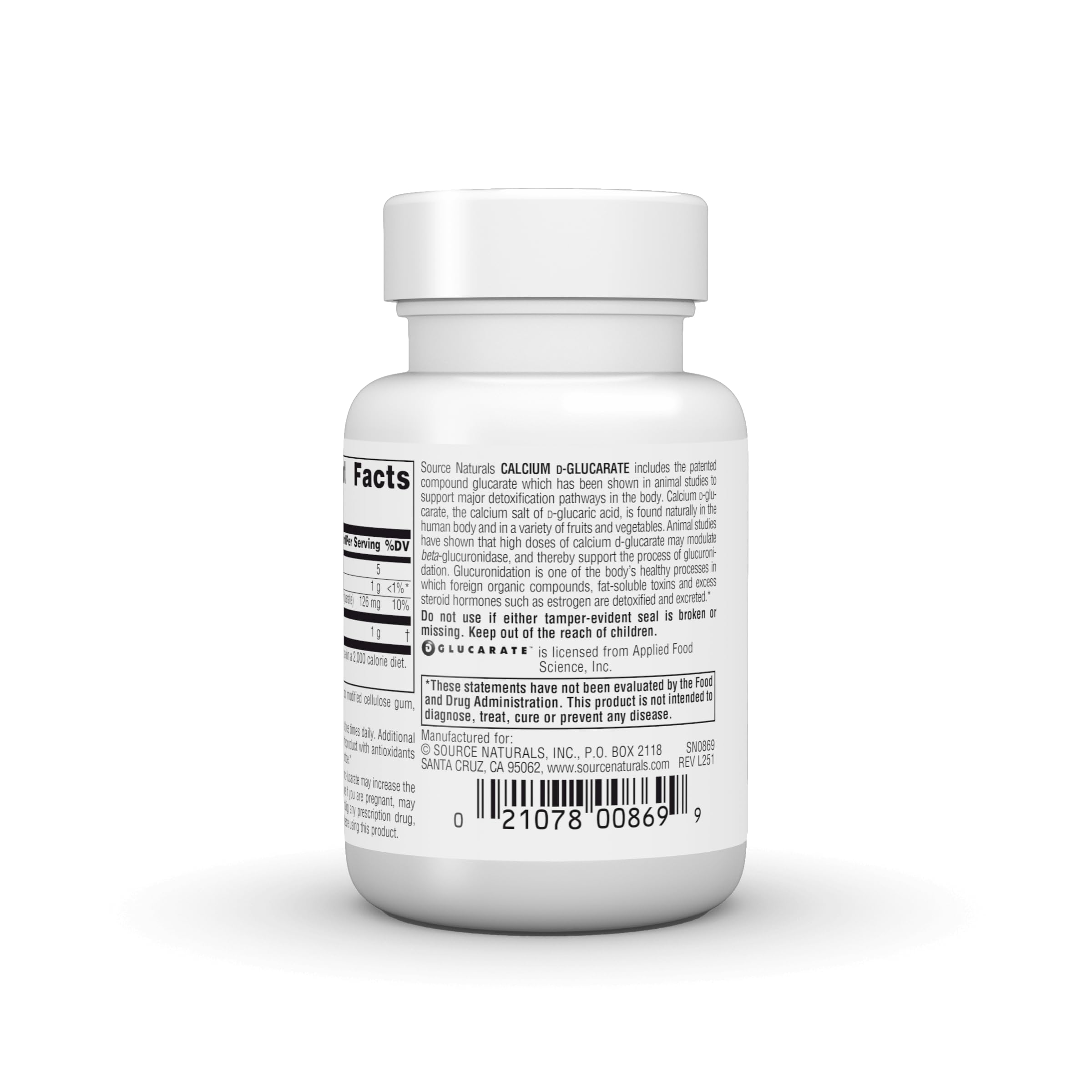 Source Naturals Calcium D-Glucarate, Cellular Detoxifier* 500mg - 30 Tablets Source Naturals buy supplements canada