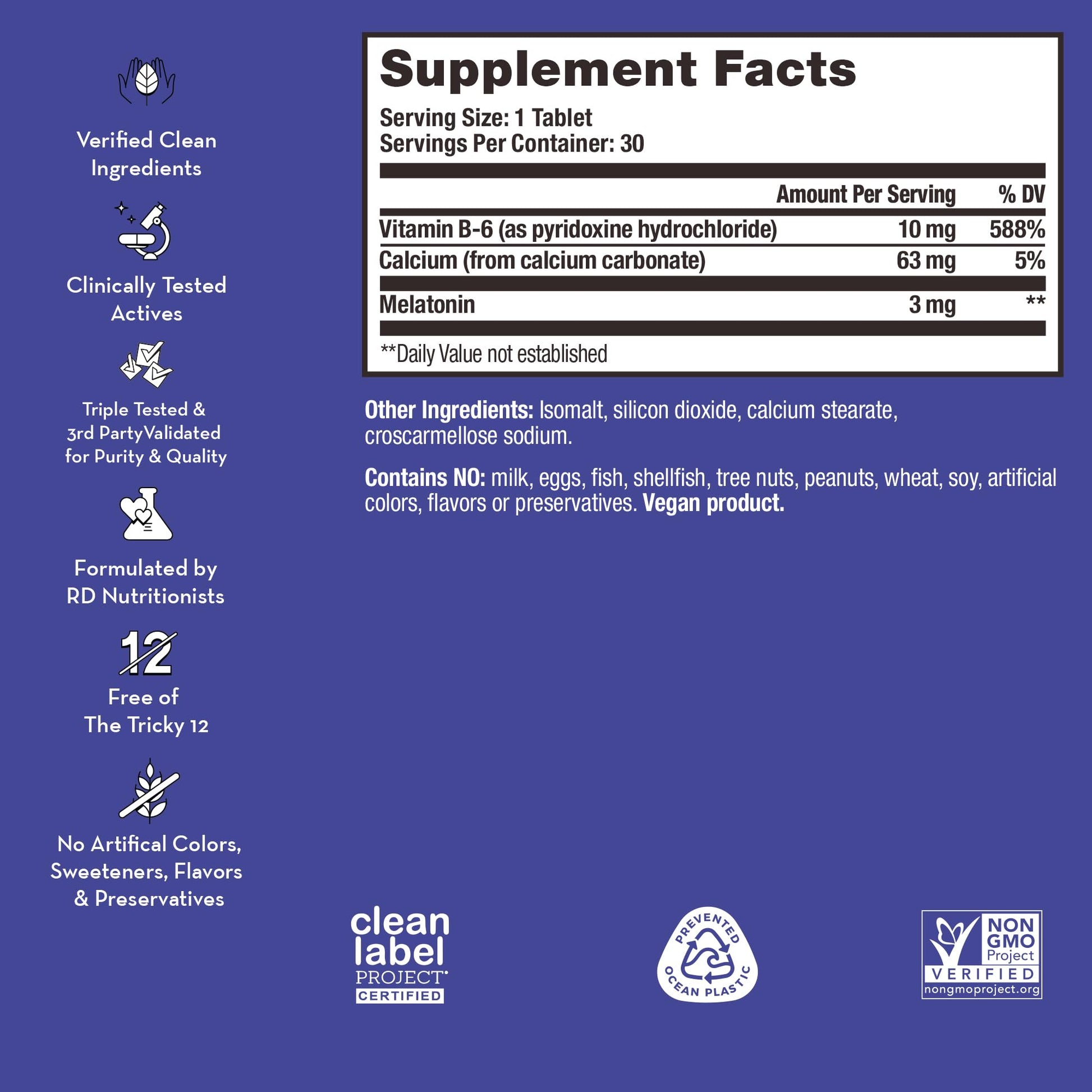HUM Beauty zzZz Melatonin Sleep Supplement for Adults with Melatonin 3mg, Vitamin B6 and Calcium, Vegan, Gluten Free, Non GMO Sleep Support Tablets for Adults and Beauty Rest, 30 Vegan Tablets HUM buy supplements canada