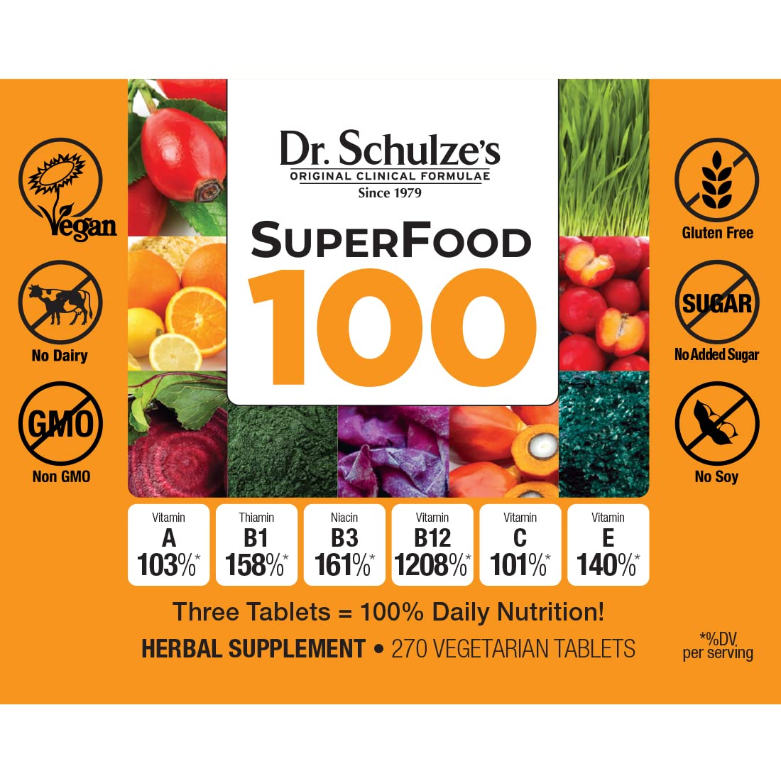 Dr. Schulze's | SuperFood 100 | Vitamin & Mineral Herbal Concentrate | Dietary Supplement Dr. Schulze's buy supplements canada