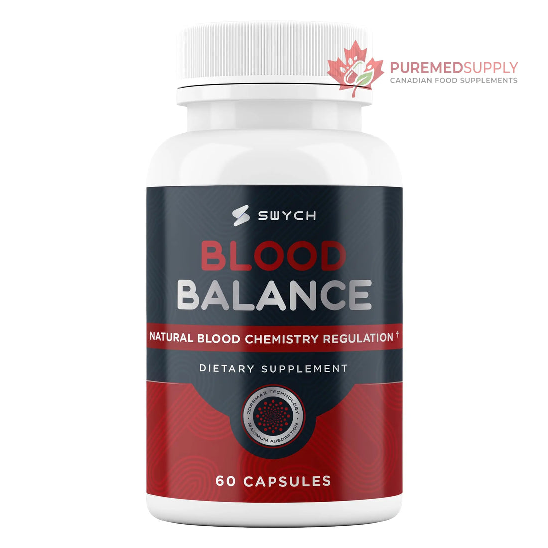 Blood Balance Supplement for Healthy Blood Support, Circulation, Metabolism & Vitality | Energy Formula with Premium Ingredients | Holistic Products to Support Cardiovascular Function – 60 Capsules SWYCH buy supplements canada