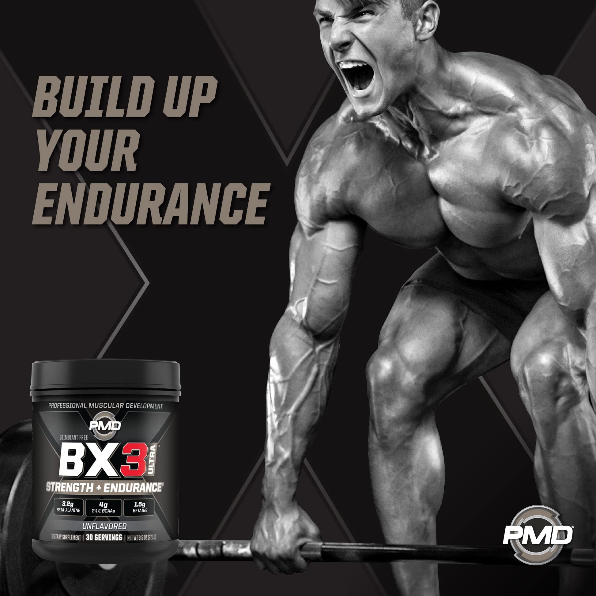 PMD Sports BX3 Ultra Muscle-Building Powder – Beta-Alanine, BCAAs, Betaine Anhydrous PMD buy supplements canada