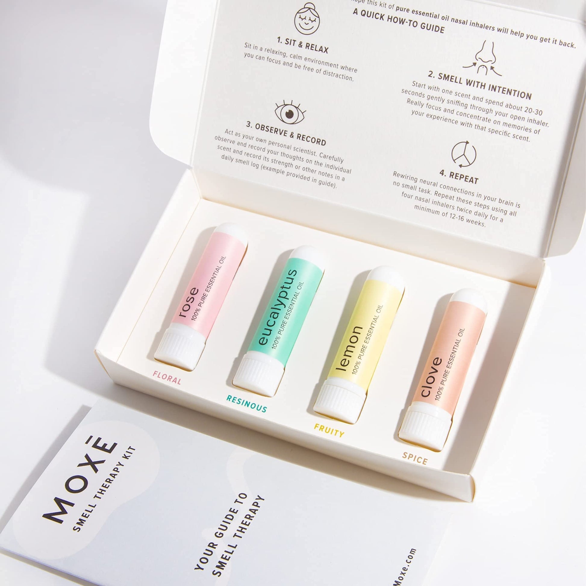 MOXĒ Smell Training Kit, Made in USA, 4 Essential Oils, Olfactory Regeneration, Helps Restore Sense MOXE buy supplements canada