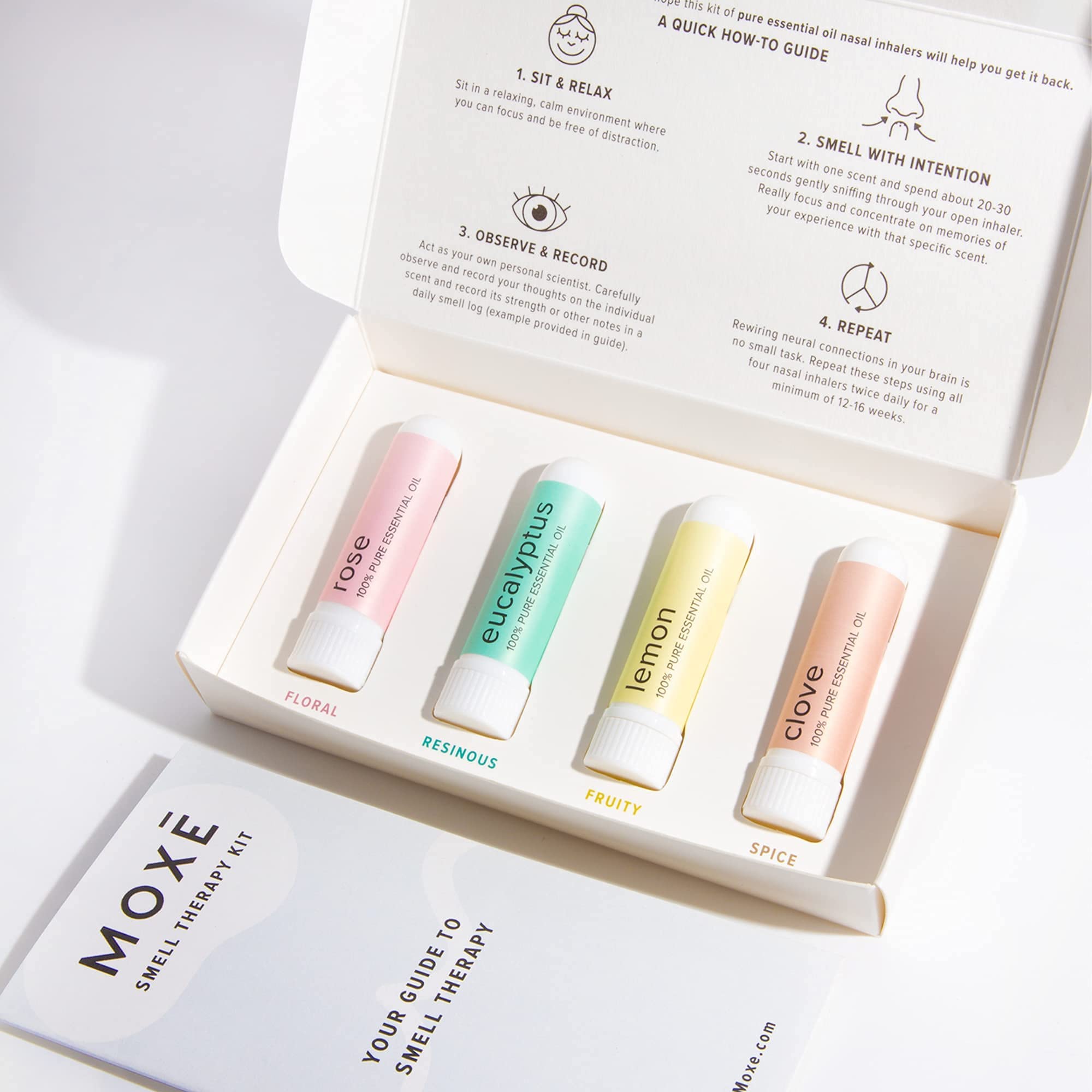 MOXĒ Smell Training Kit, Made in USA, 4 Essential Oils, Olfactory Regeneration, Helps Restore Sense MOXE buy supplements canada