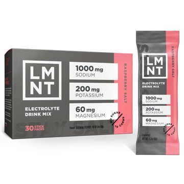 LMNT Zero Sugar Electrolytes - Raspberry Salt | Drink Mix | 30-Count Drink LMNT buy supplements canada