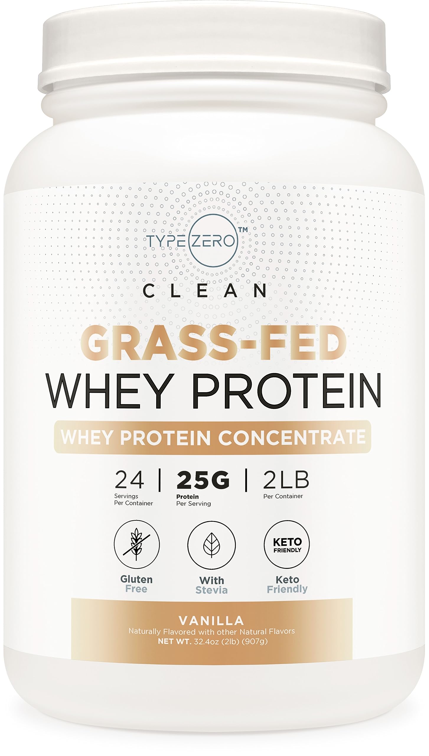 Type Zero Grass Fed Whey Protein Concentrate Powder (Vanilla, 2LBS) - Gluten Free Type Zero buy supplements canada
