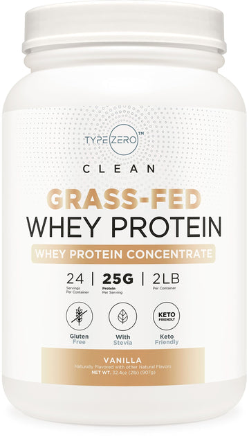 Type Zero Grass Fed Whey Protein Concentrate Powder (Vanilla, 2LBS) - Gluten Free Type Zero buy supplements canada