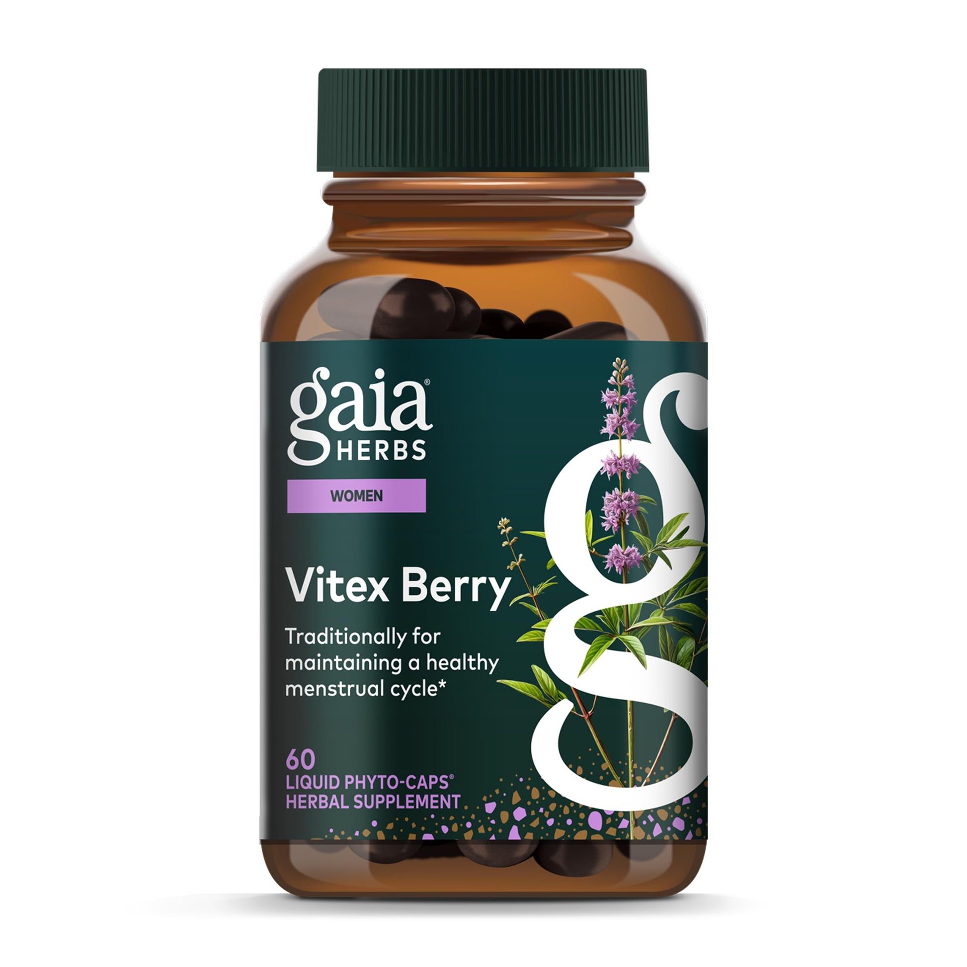 Gaia Herbs Vitex Berry - Vitex Traditionally Used to Support Hormone Balance for Women & a Healthy Menstrual Cycle* - 60 Vegan Liquid Phyto-Caps (30 Servings) Gaia Herbs buy supplements canada