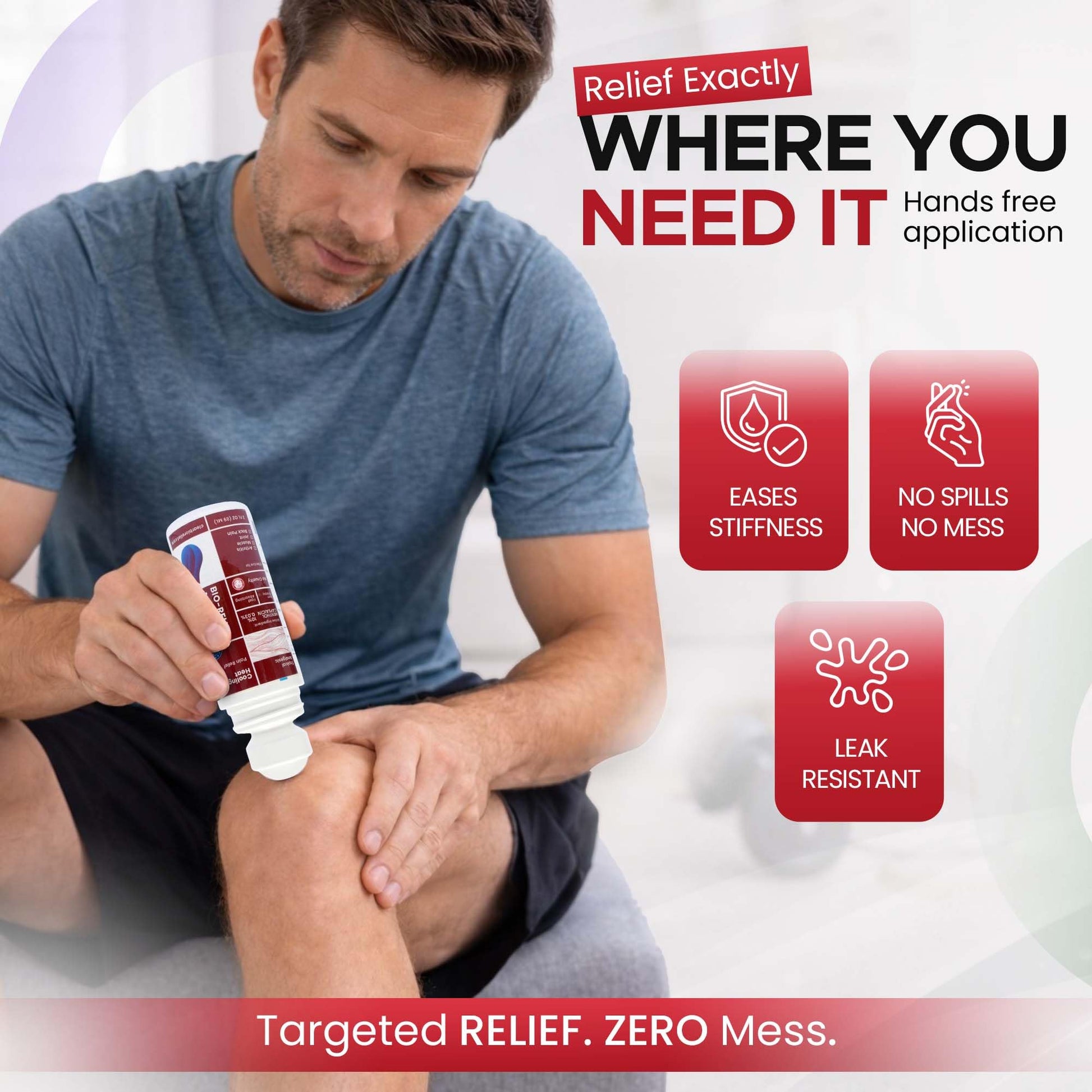 BIO-RELIEF +CH Pain Relief Roll On w 10% Methanol | Highly Effective, Cool & Topical Pain Relief Extra Strength for Arthritis,Muscle,Joint & Back | Easy Roll On Maximum Strength, Made in USA Scientific Solutions Global buy supplements canada