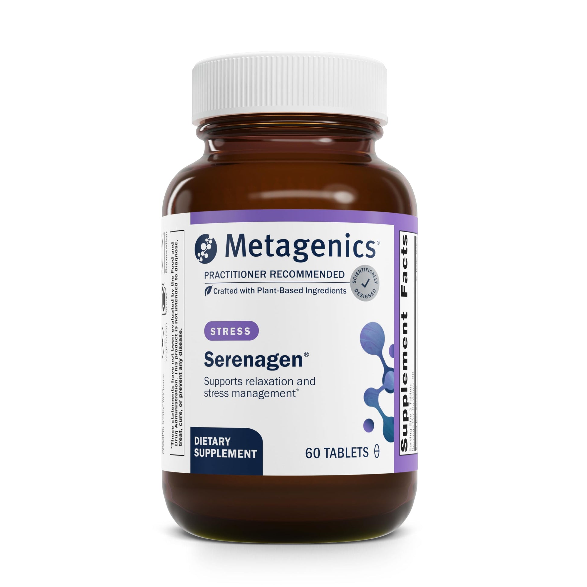 Metagenics Serenagen Supplement - Herbal Stress Management with Asian Ginseng & Chinese Herbs - Supports Calm, Focus, Energy & Sleep* - Non-GMO, Gluten-Free, Vegetarian - 60 Tablets Metagenics buy supplements canada
