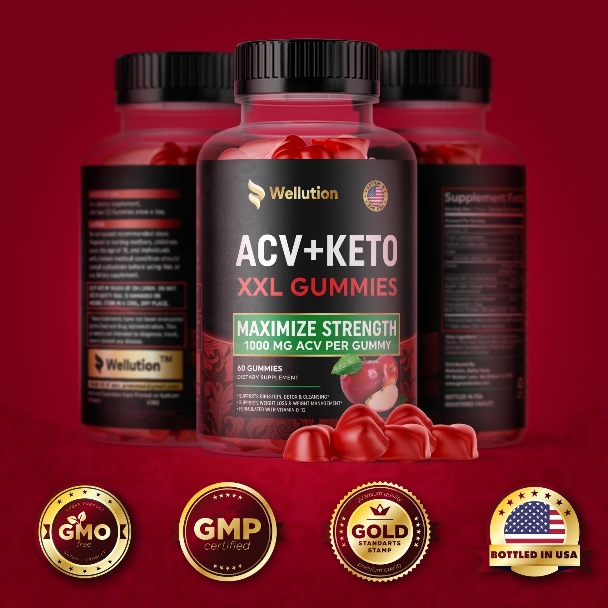 WELLUTION Apple Cider Vinegar 120 XXL Gummies - Support Digestion & Weight Management… WELLUTION buy supplements canada