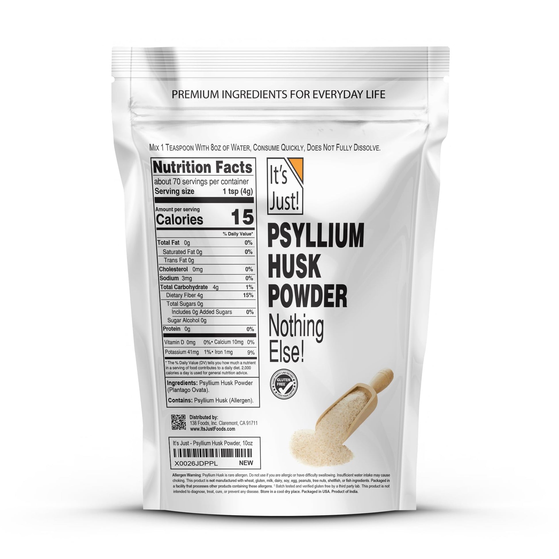 It's Just! - Psyllium Husk Powder, Easy Mixing Dietary Fiber, Cleanse Your Digestive System It's Just! buy supplements canada