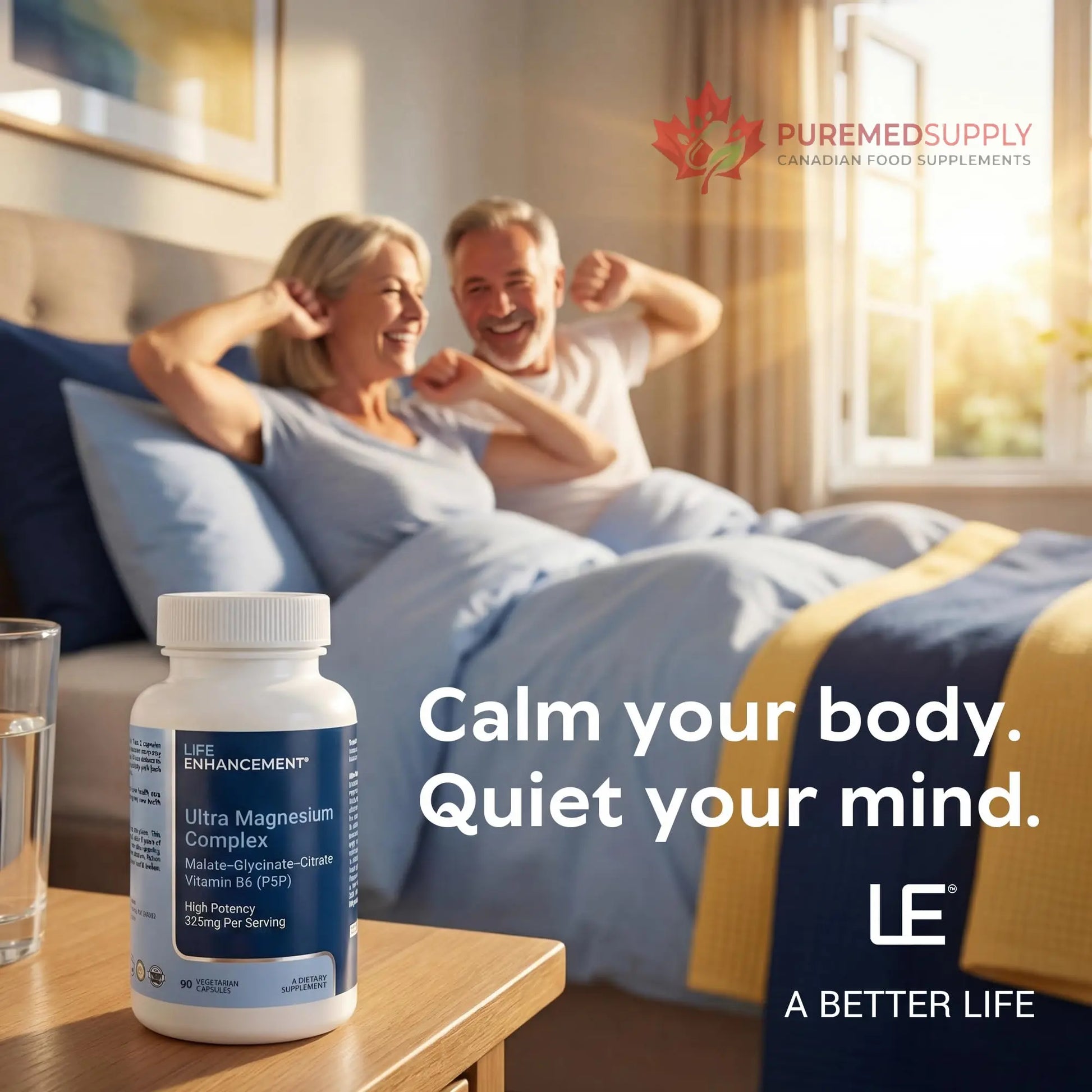 Life Enhancement Ultra Triple Magnesium Complex - 325 mg - with B6, Glycinate, Malate & Citrate - Magnesium Supplement Enhance Sleep and Brain Function - Made in USA (90 Vegetarian Capsules) Life Enhancement buy supplements canada