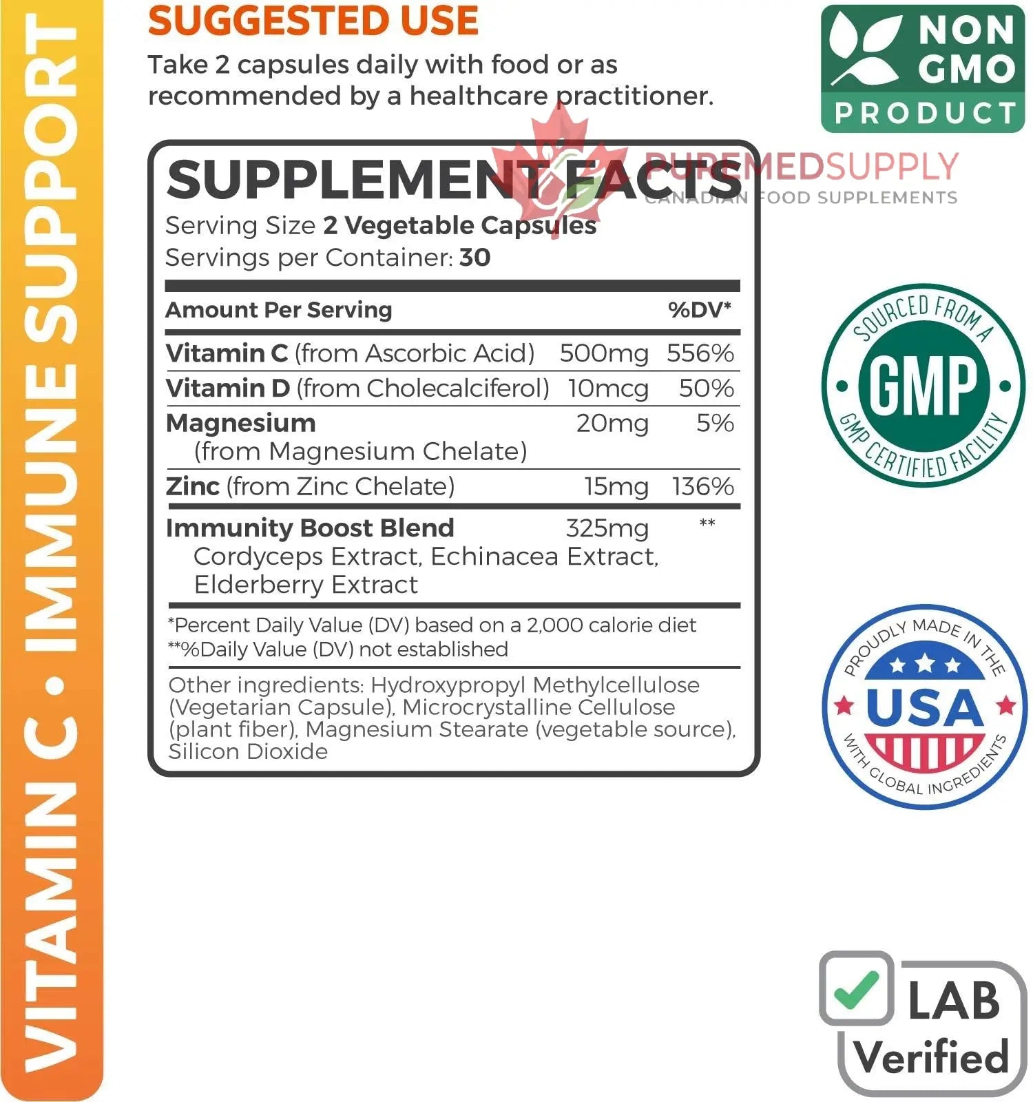 Super Greens & Vitamin C (1-Month Supply) Greens & C Synergy Bundle of Organic Super Greens Powder - Complete Superfood (60 Capsules) & & Vitamin C Immune Support (60 Vegetarian Caps)(Non-GMO) Healths Harmony buy supplements canada